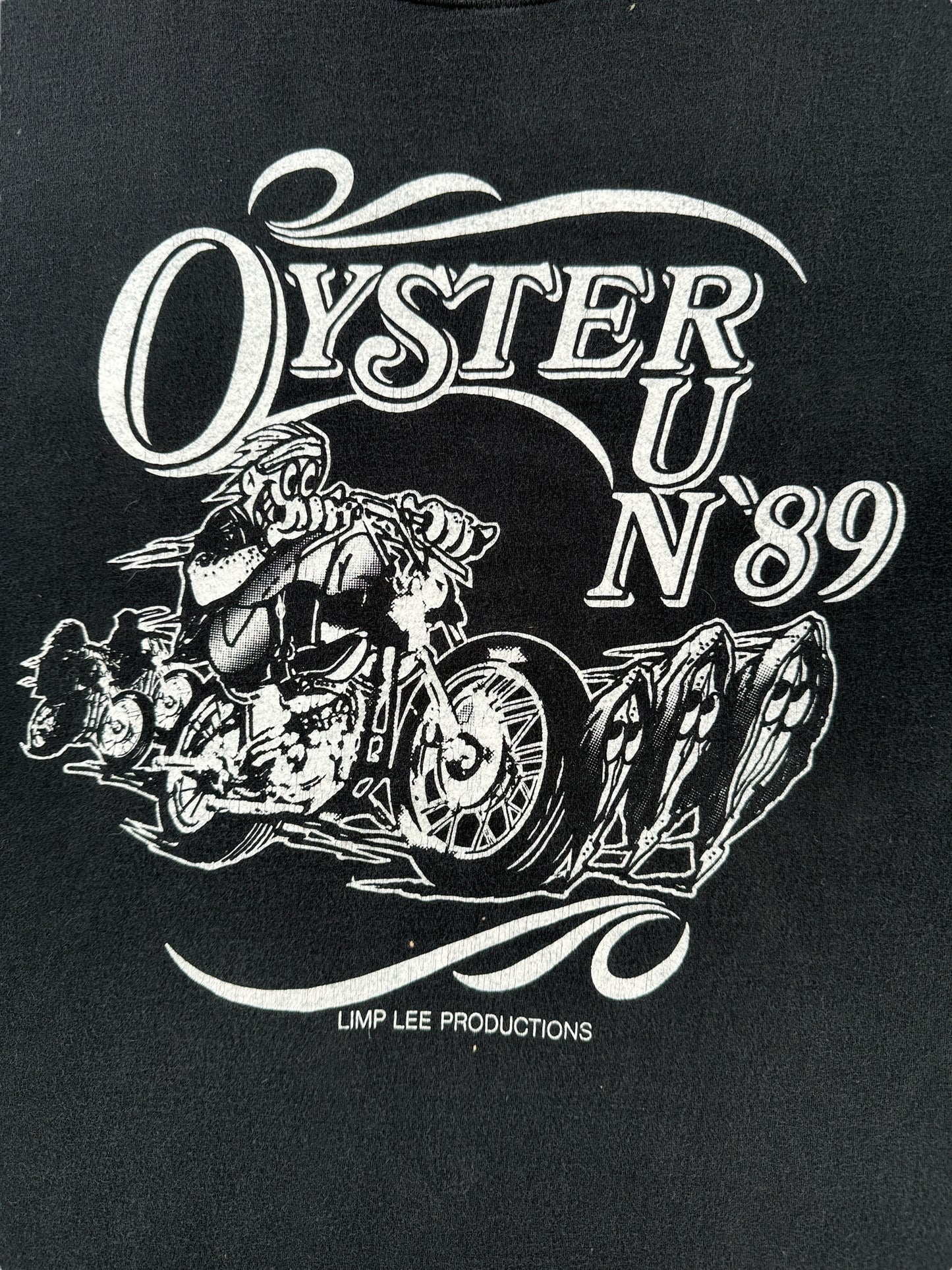 Front Graphic of Vintage Oyster Run '89 Tee SZ XXL