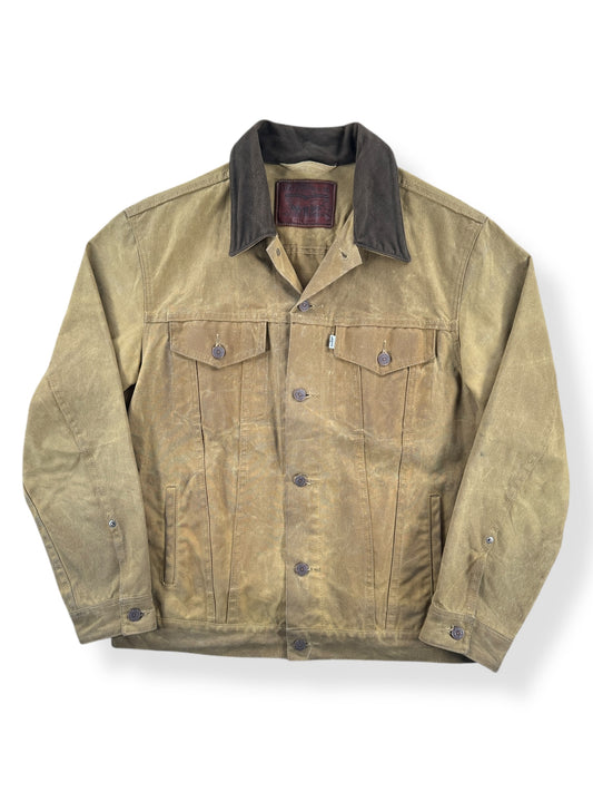 Front of Modern FIlson X Levis Tan Trucker Jacket SZ XL