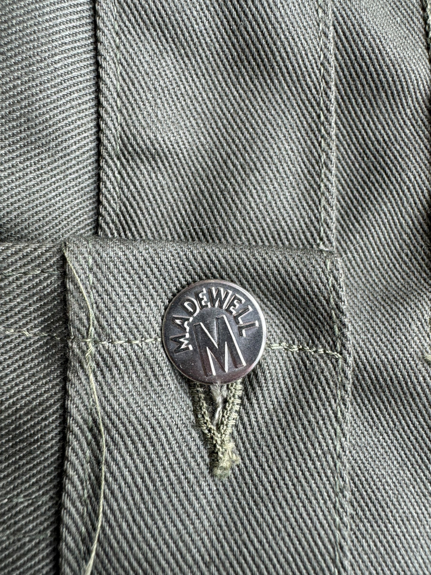 Button on Vintage NOS Madewell Green Trousers W40