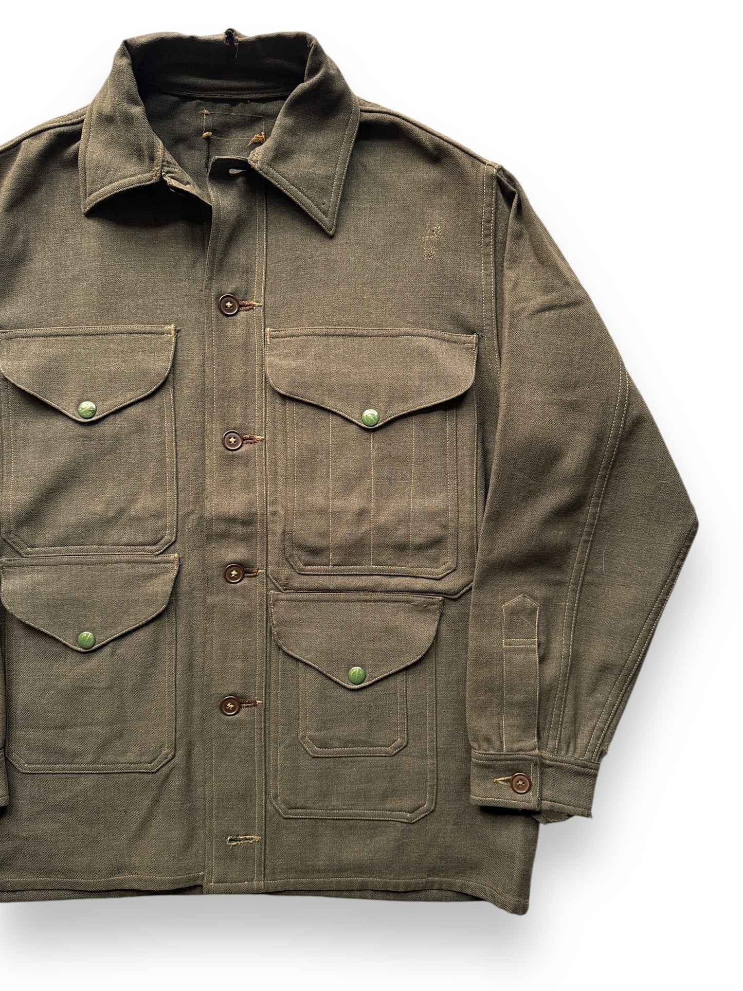 front left of Vintage No Tag Filson Union Made Whipcord Cruiser SZ 44