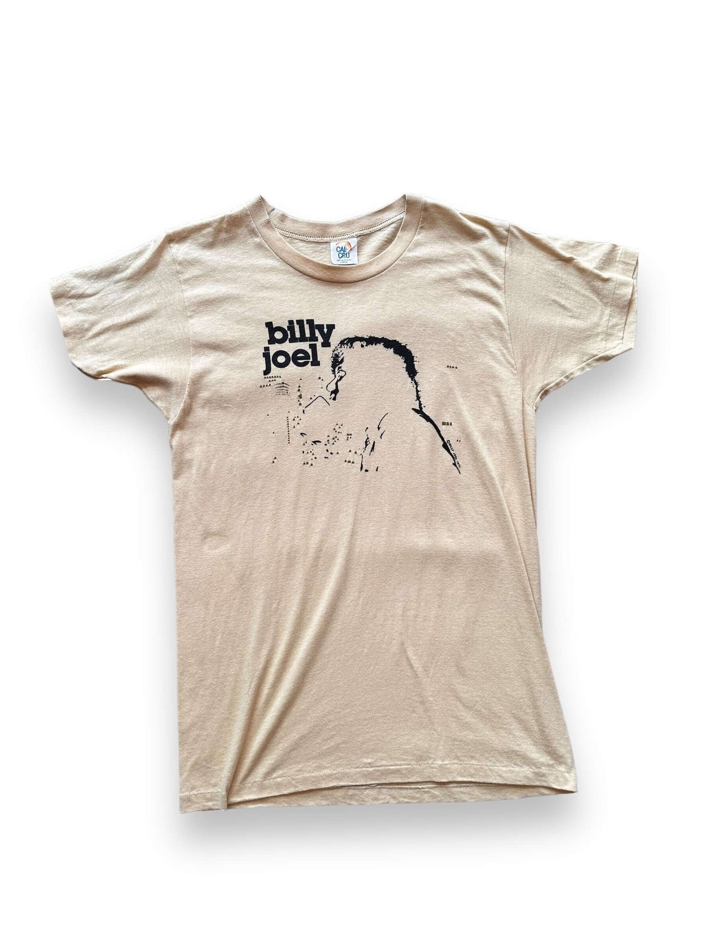 front of Vintage 70s Billy Joel Tee Shirt SZ S
