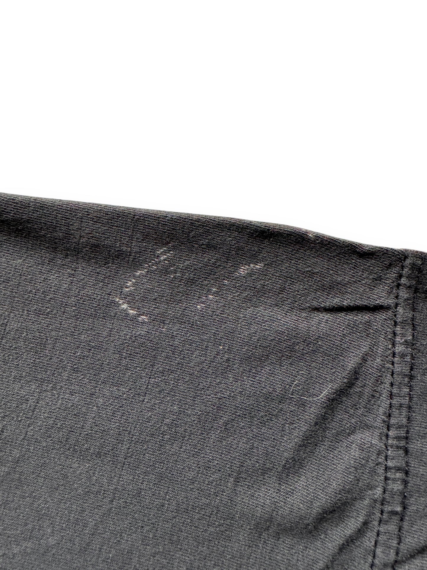 stains on shoulder of Vintage Faded Hollisters MC Shop of South Germany Harley Tee SZ L