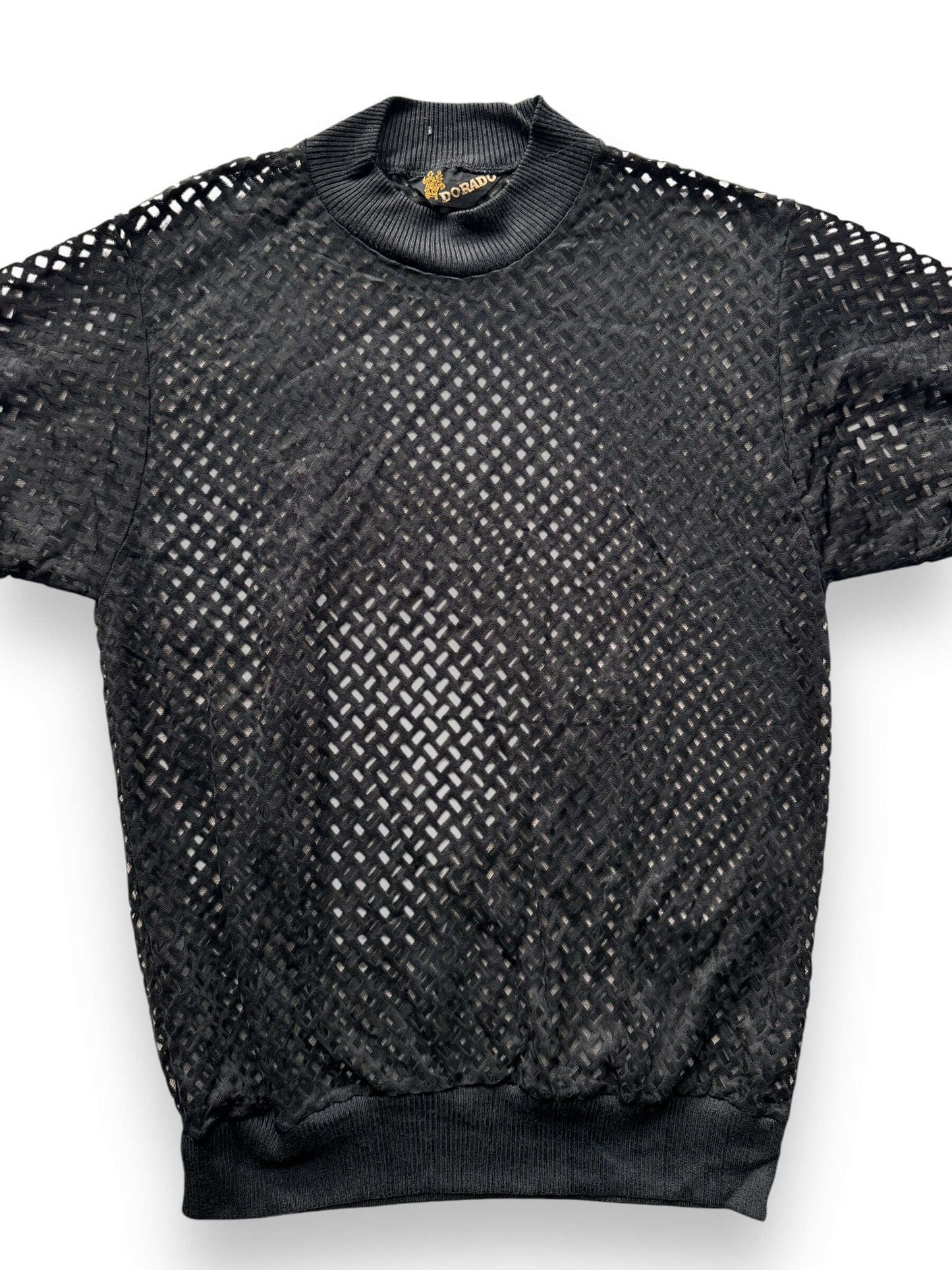 Front Close Up Vintage Dorado Mesh Top SZ M