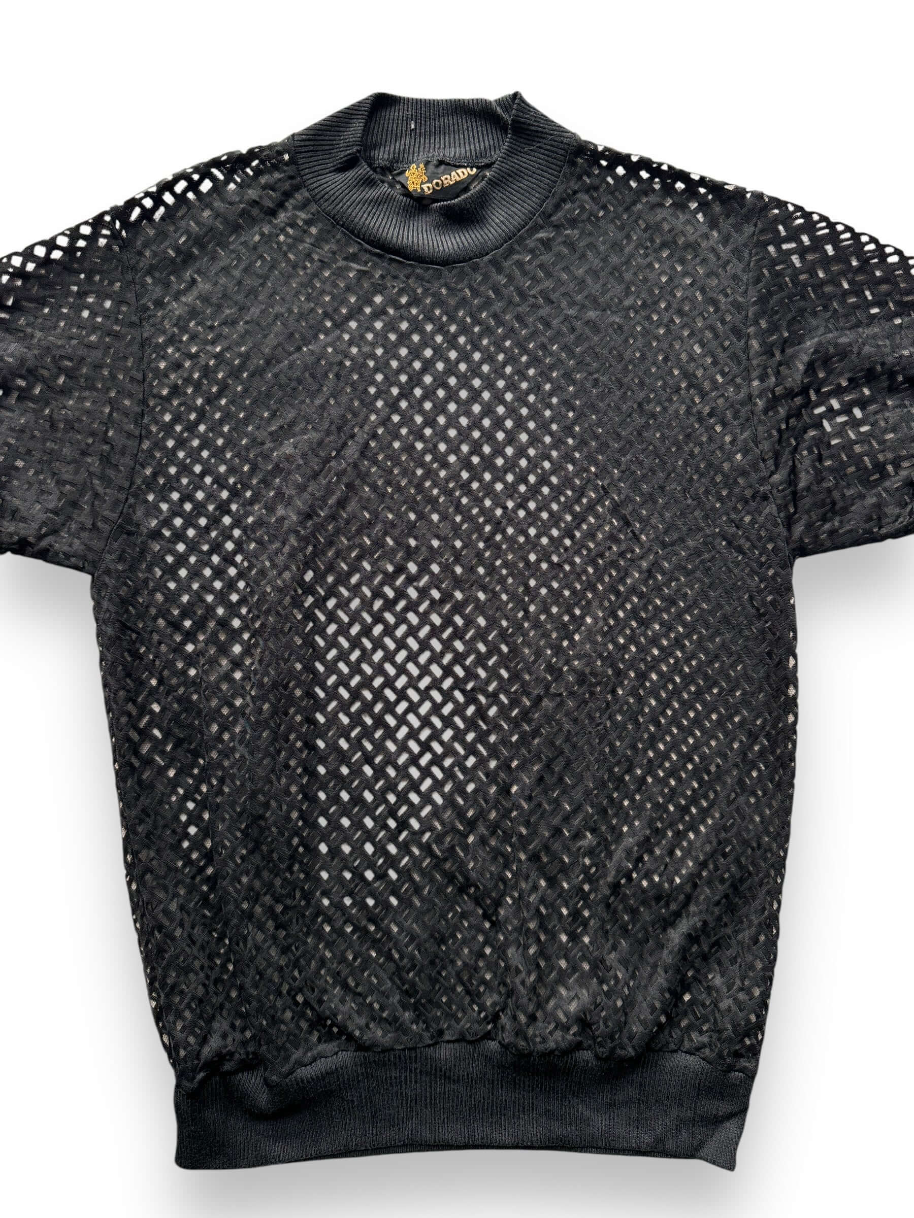 Front Close Up Vintage Dorado Mesh Top SZ M