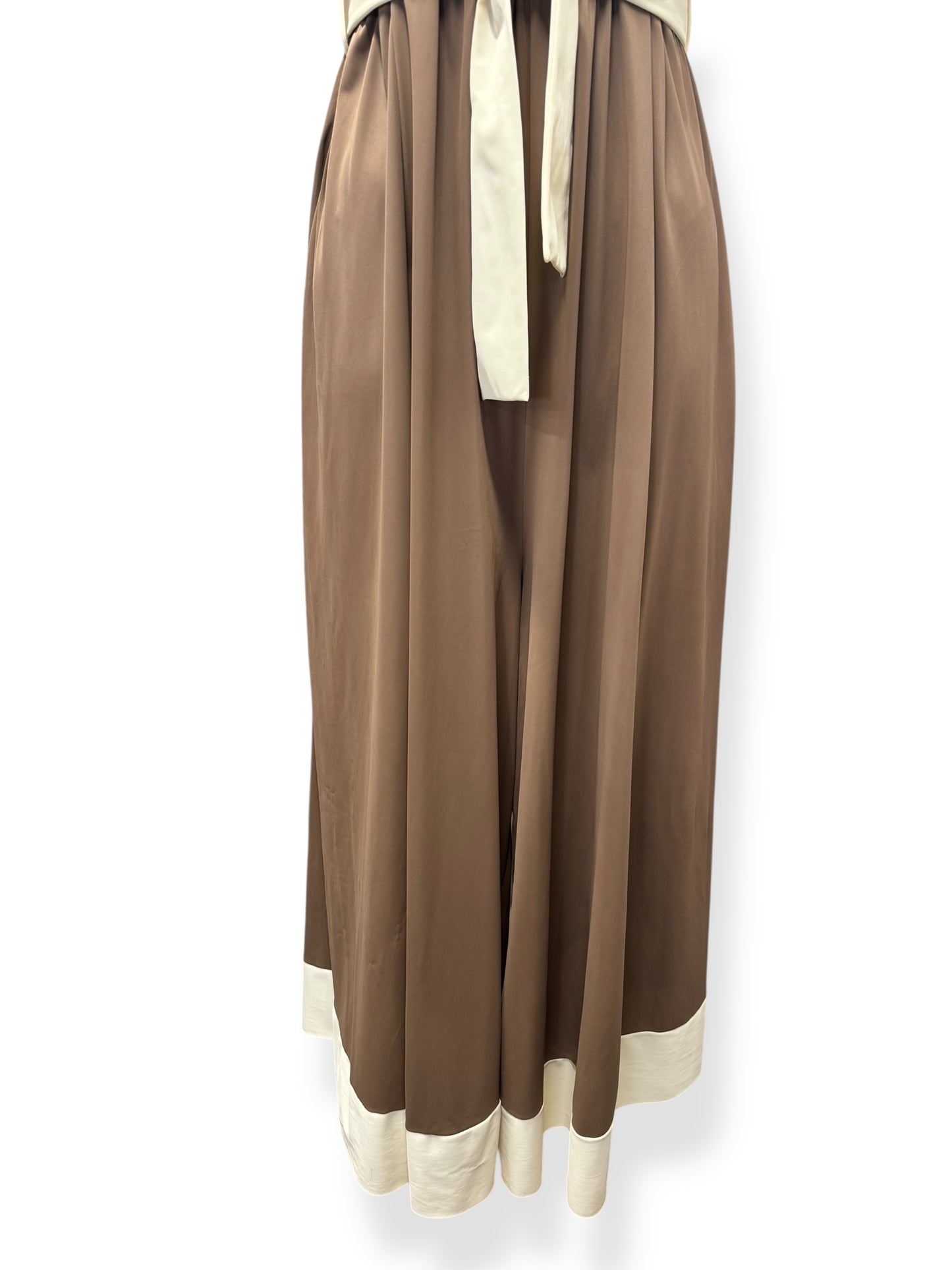 70s Brown/Cream Palazzo Pant Jumper M