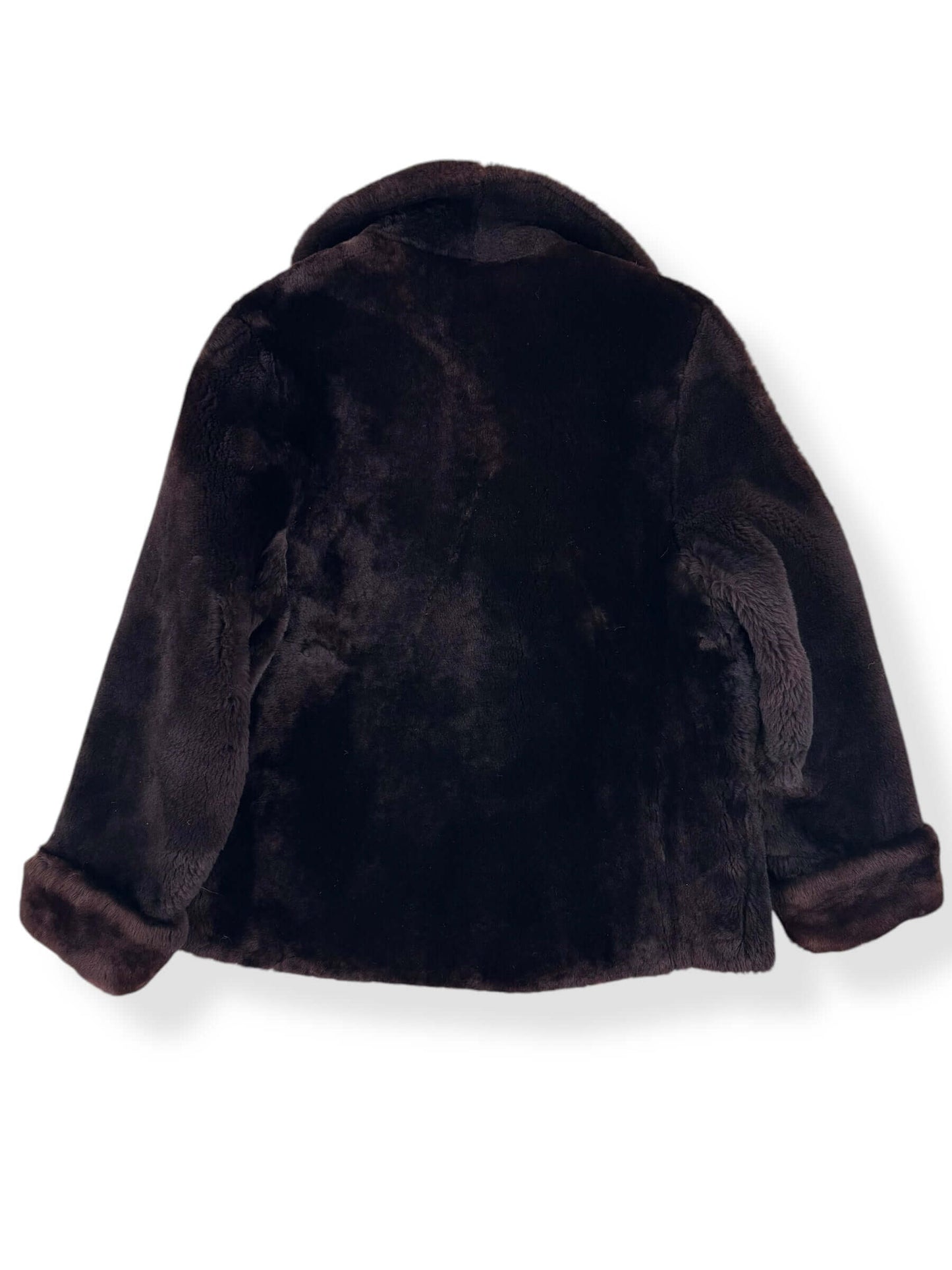 Back view of 1940s Mouton Fur Coat L