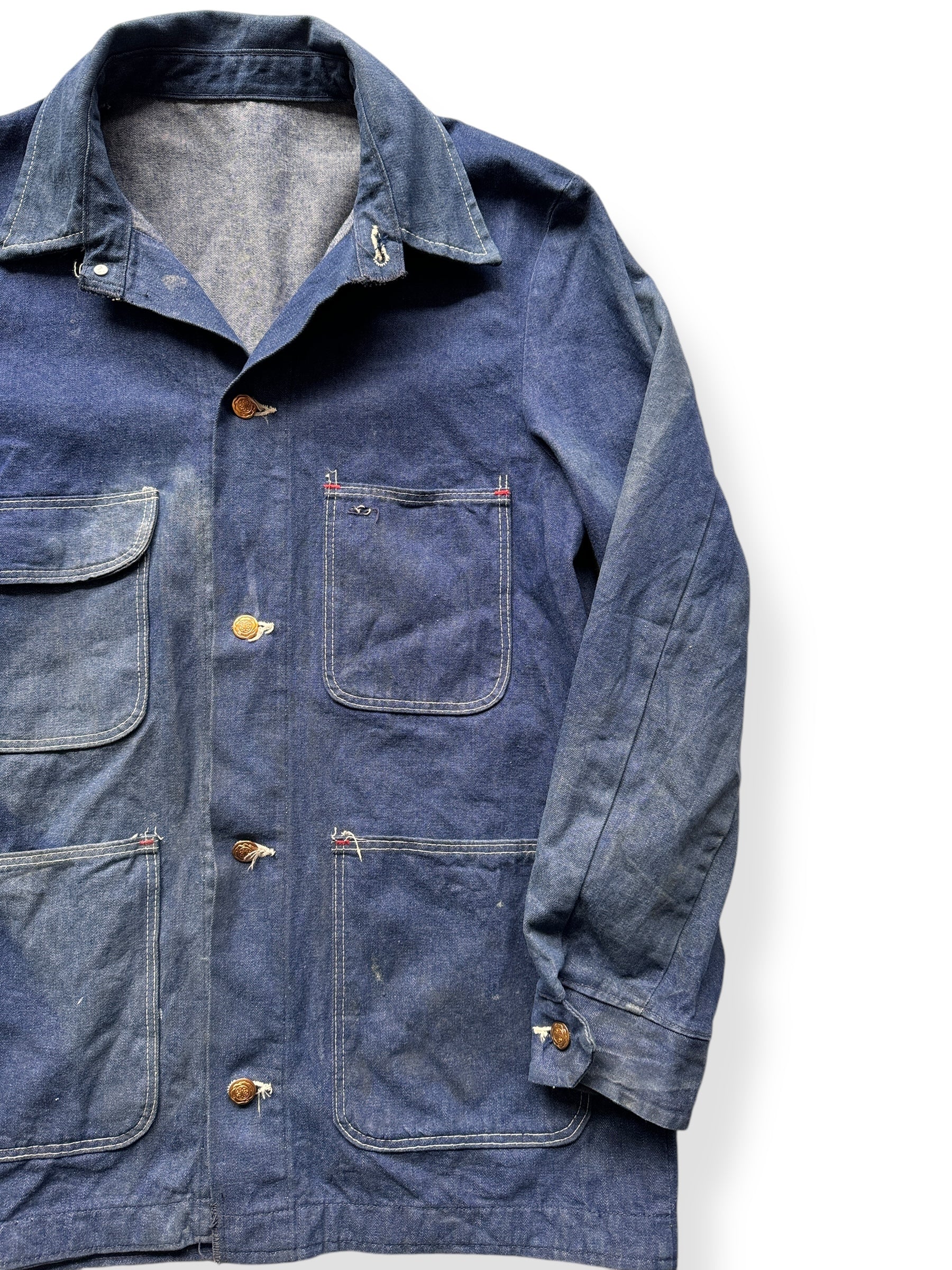 Front Left of Vintage Unlined Big Ben Chore Coat SZ 38