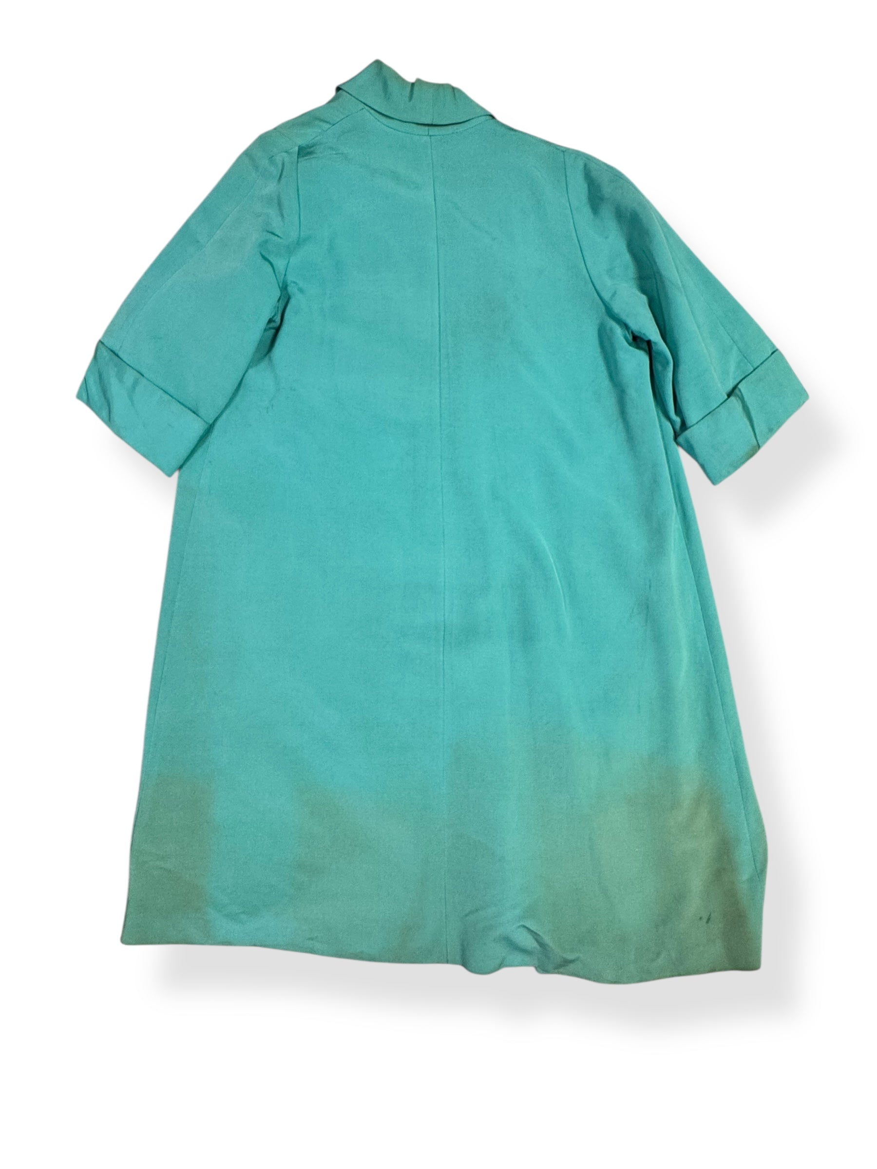 Back view of 1940s Mint Grosgrain Cocktail Coat L-XL