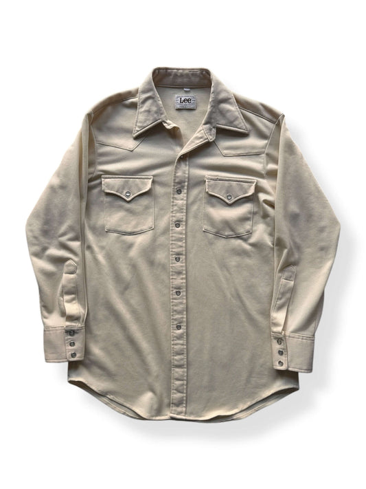 Front of Vintage Lee Polyester Pearl Snap SZ XL