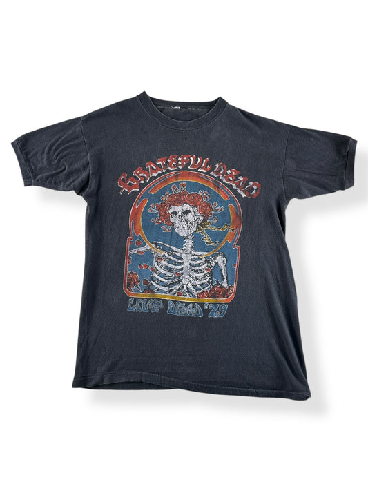Front of Vintage Repaired 79 Live Grateful Dead Two Sided Bertha Tee SZ M
