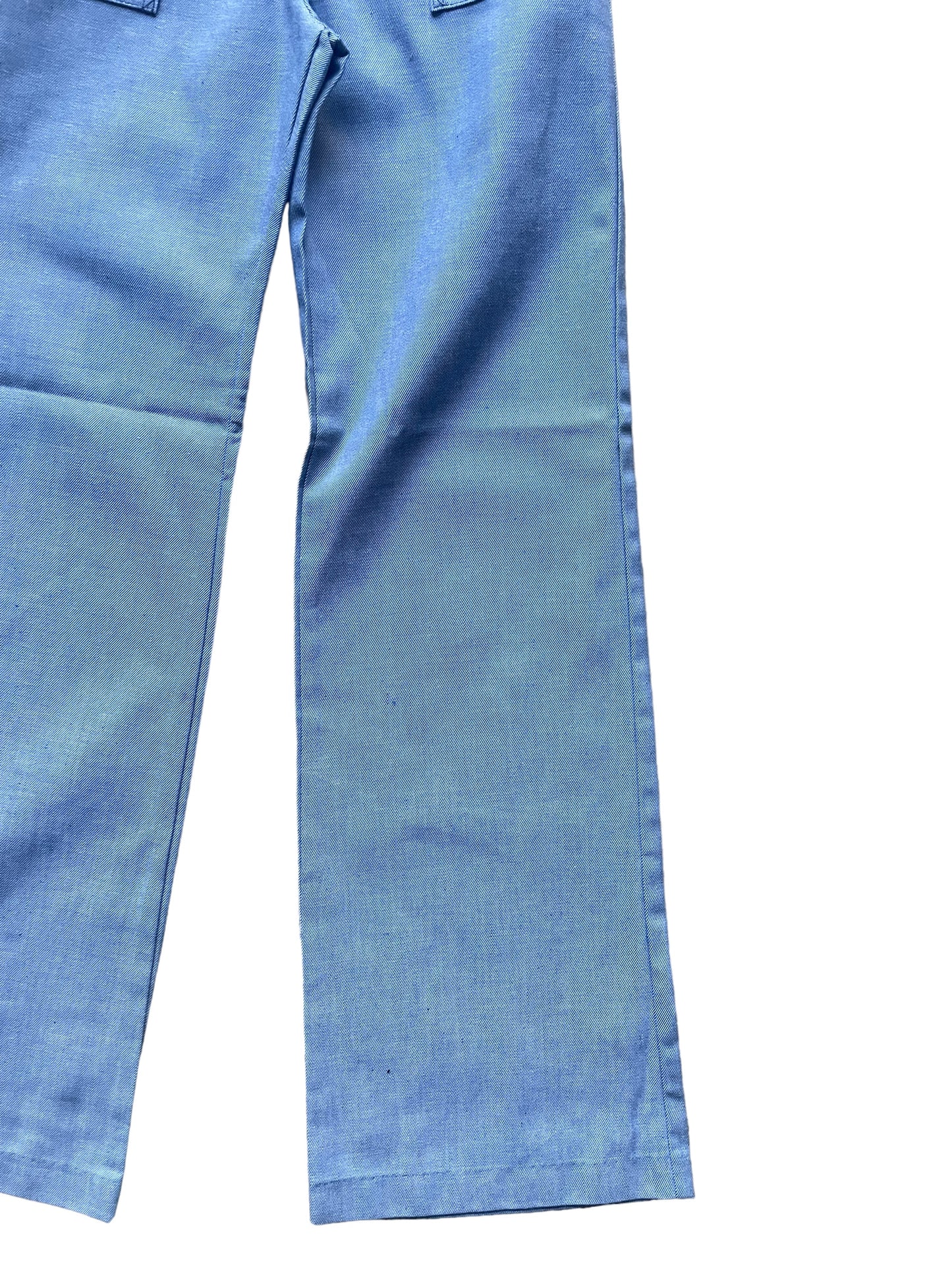 Front left leg view of Vintage 1970s Deadstock Levi's Wide Leg Trousers W25 | Barn Owl Vintage Seattle | Vintage Denim