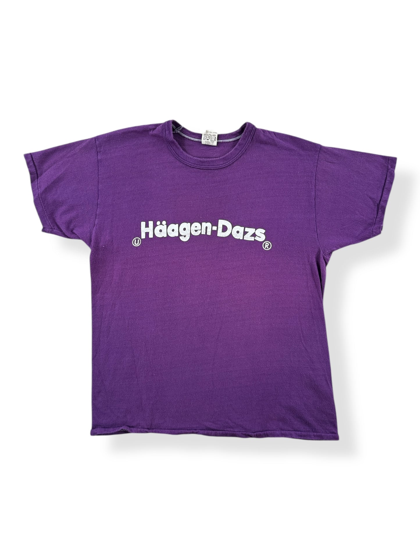 Front of Vintage Haagen Dazs Boysenberry Tee SZ S