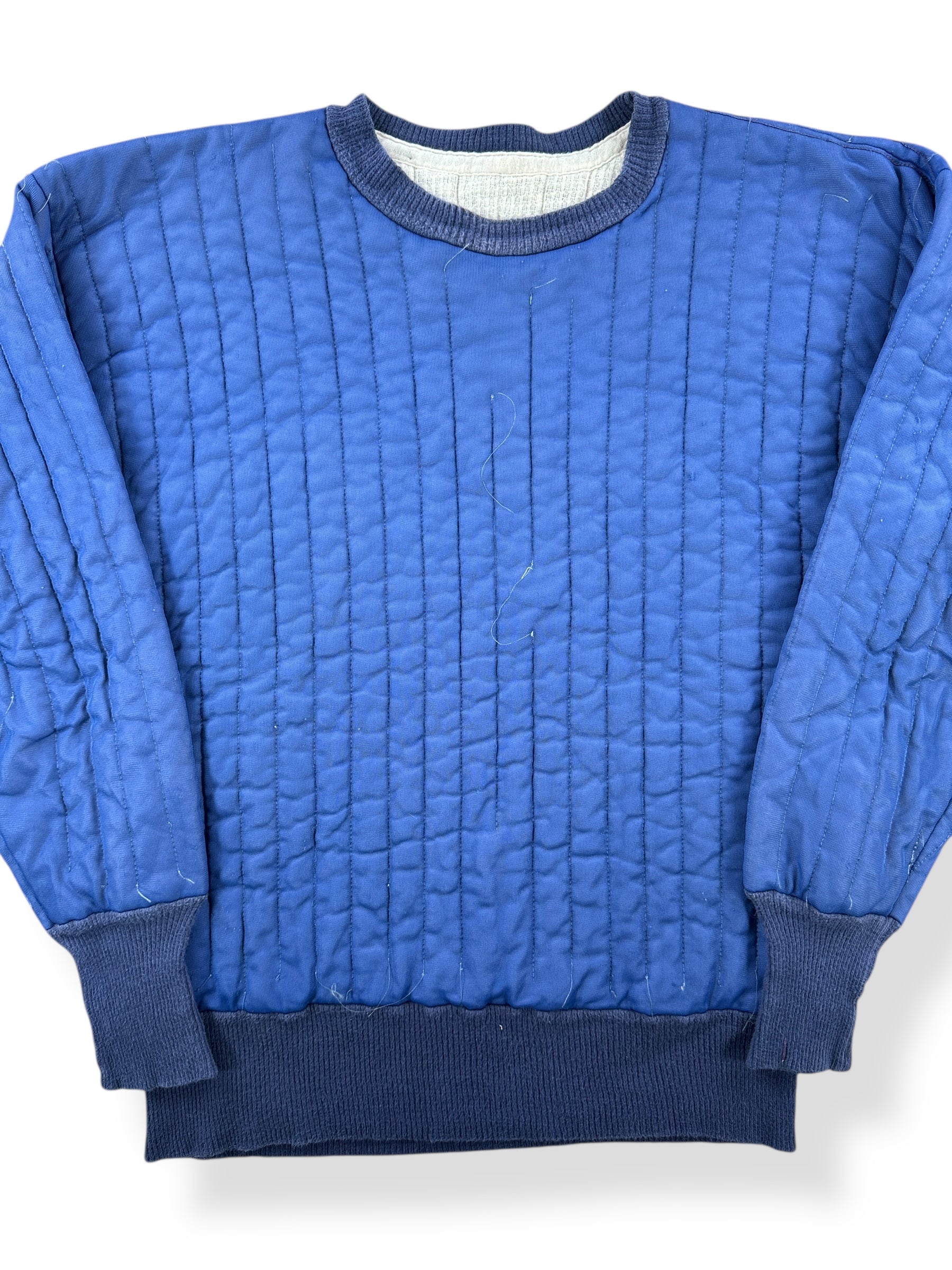 Front Close Up of Vintage Quilted Thermal Top SZ S