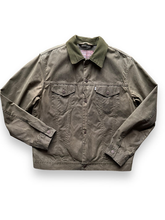Front View of Levis X Filson Type III Trucker Hunting Jacket SZ Medium |  Filson Levis Trucker Jacket | Vintage Workwear Seattle