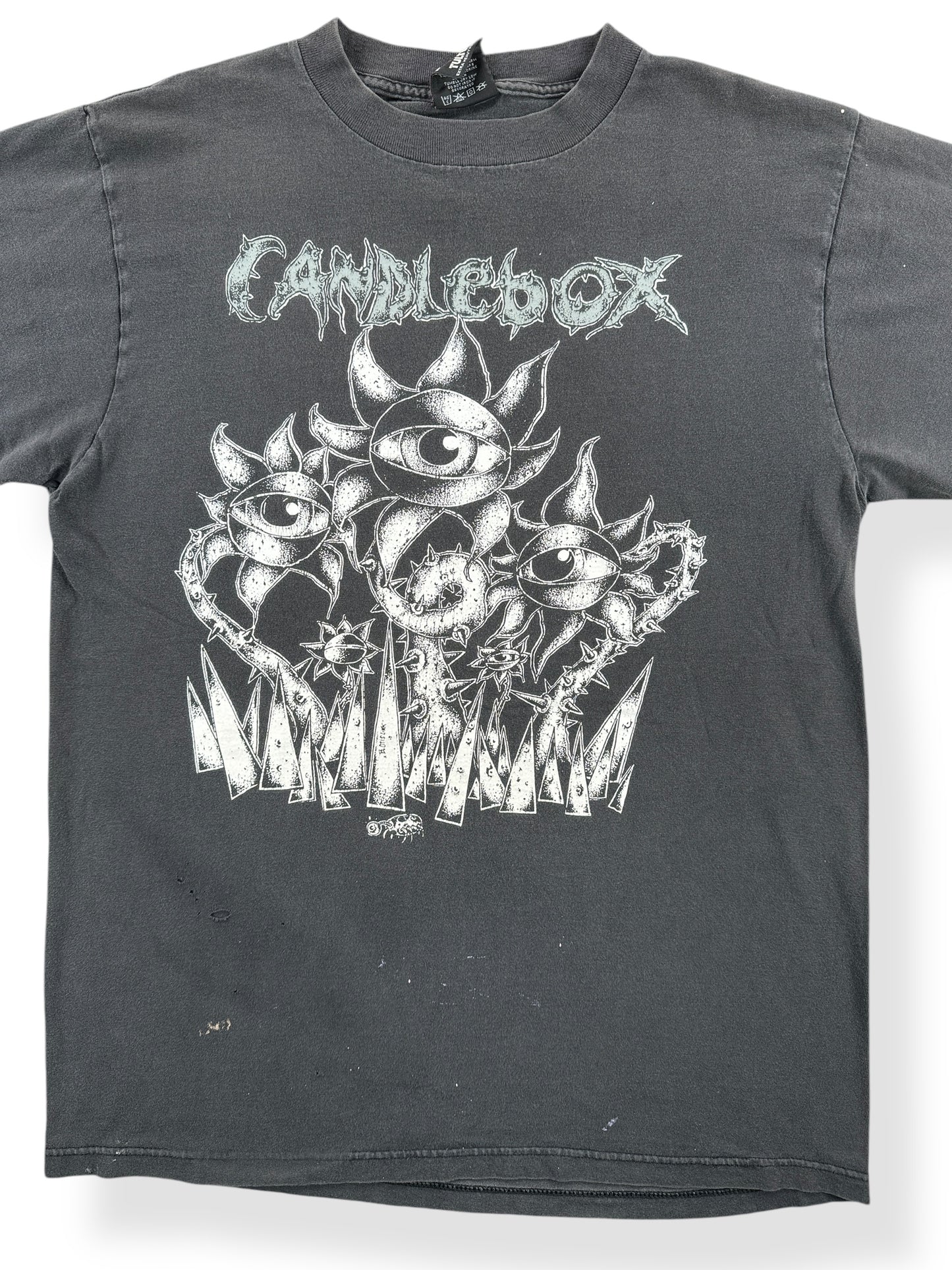 Front Close Up of Vintage Candlebox 1995-96 Tour Tee SZ L