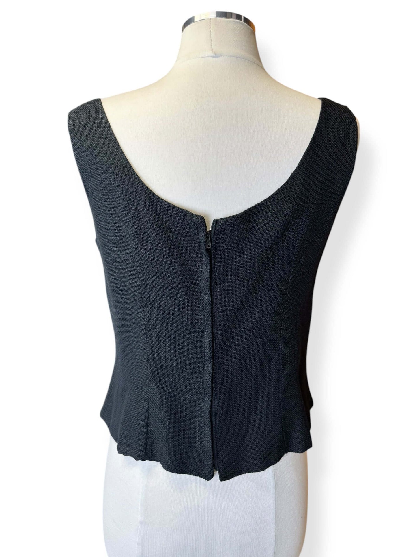 Back of 1950s Rose Appliqué Top M