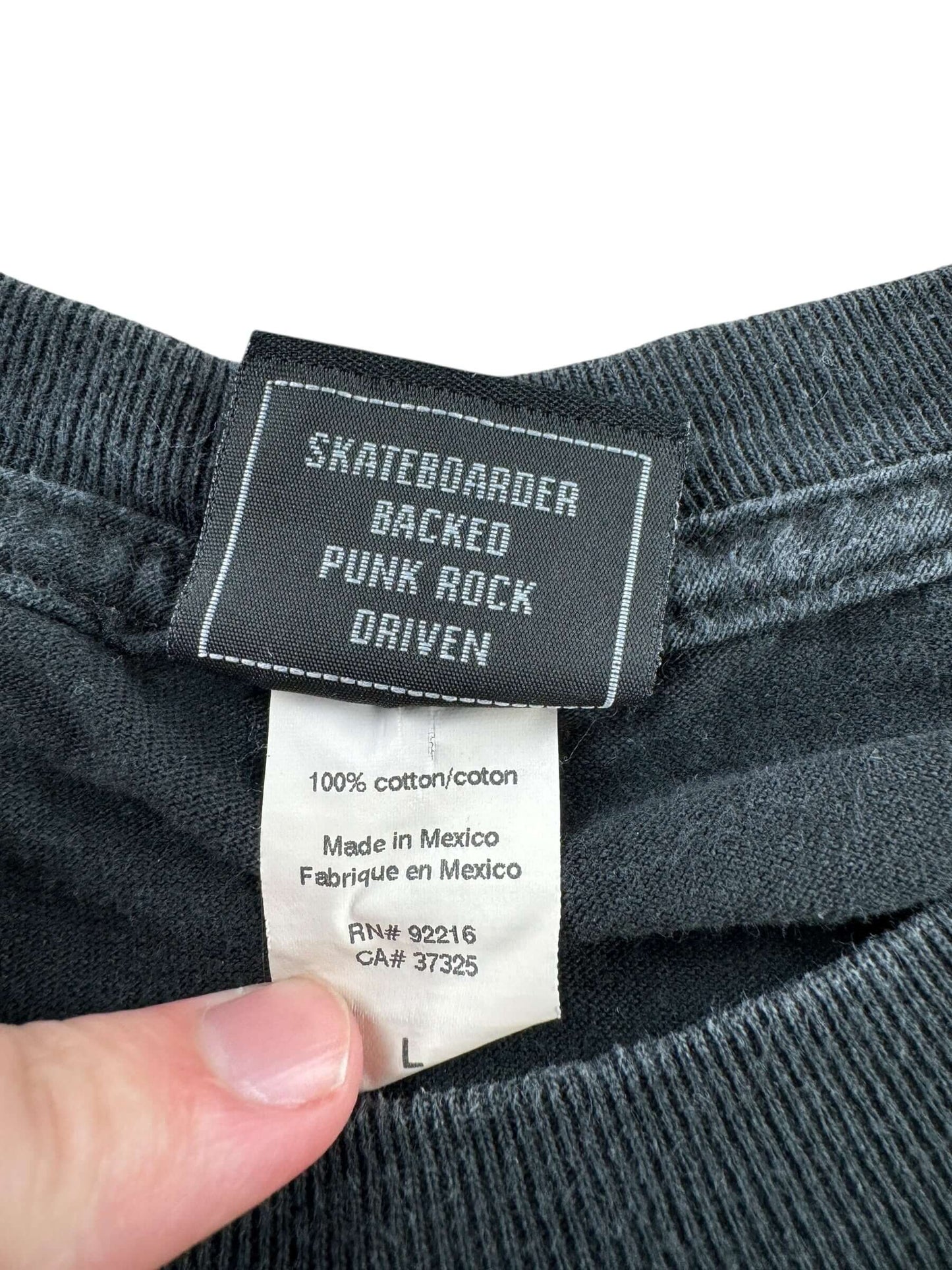 Size on Sessions Clothing Co Tee SZ L