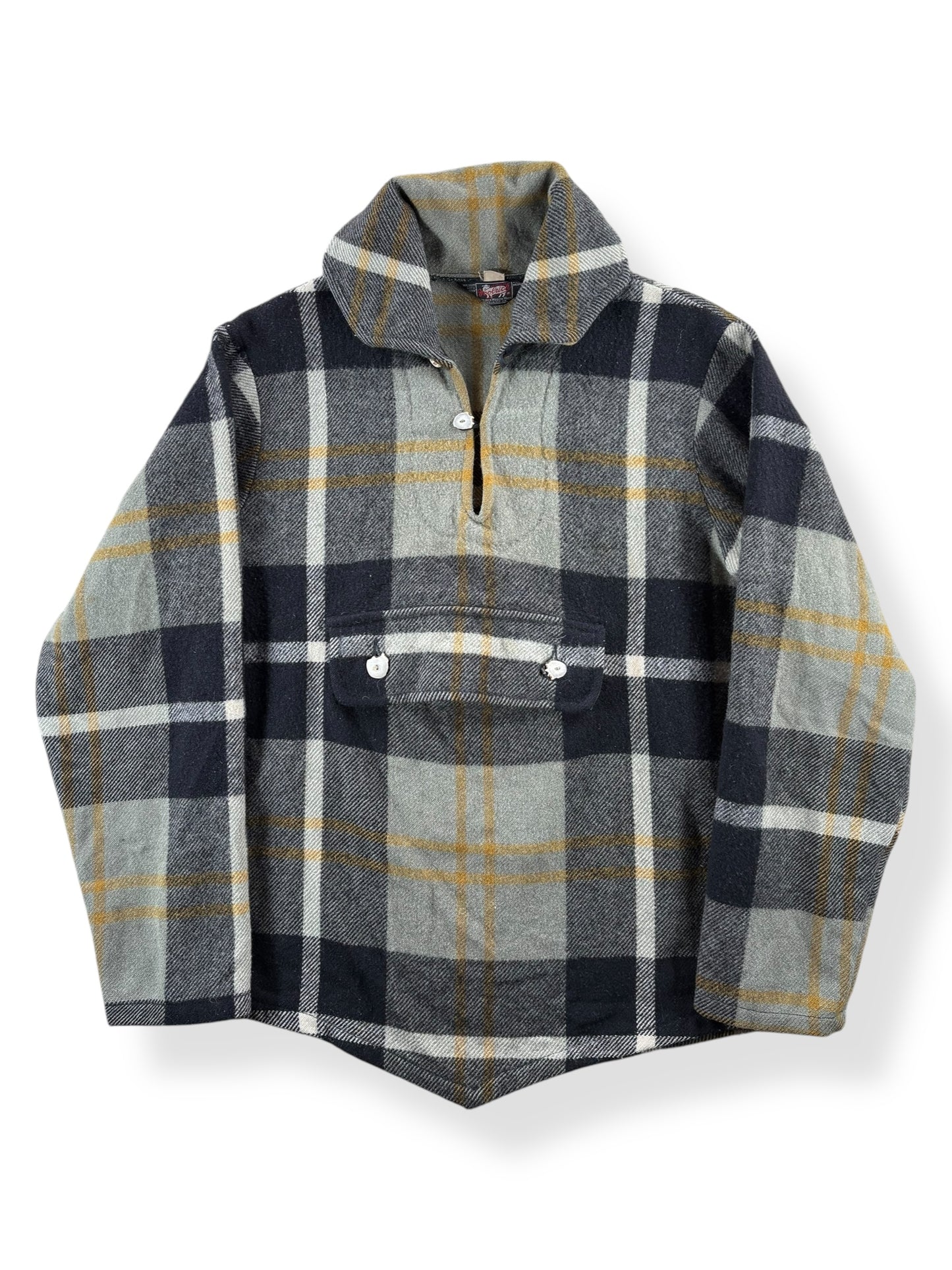 Front of Vintage Woolrich Plaid Wool Pullover SZ M