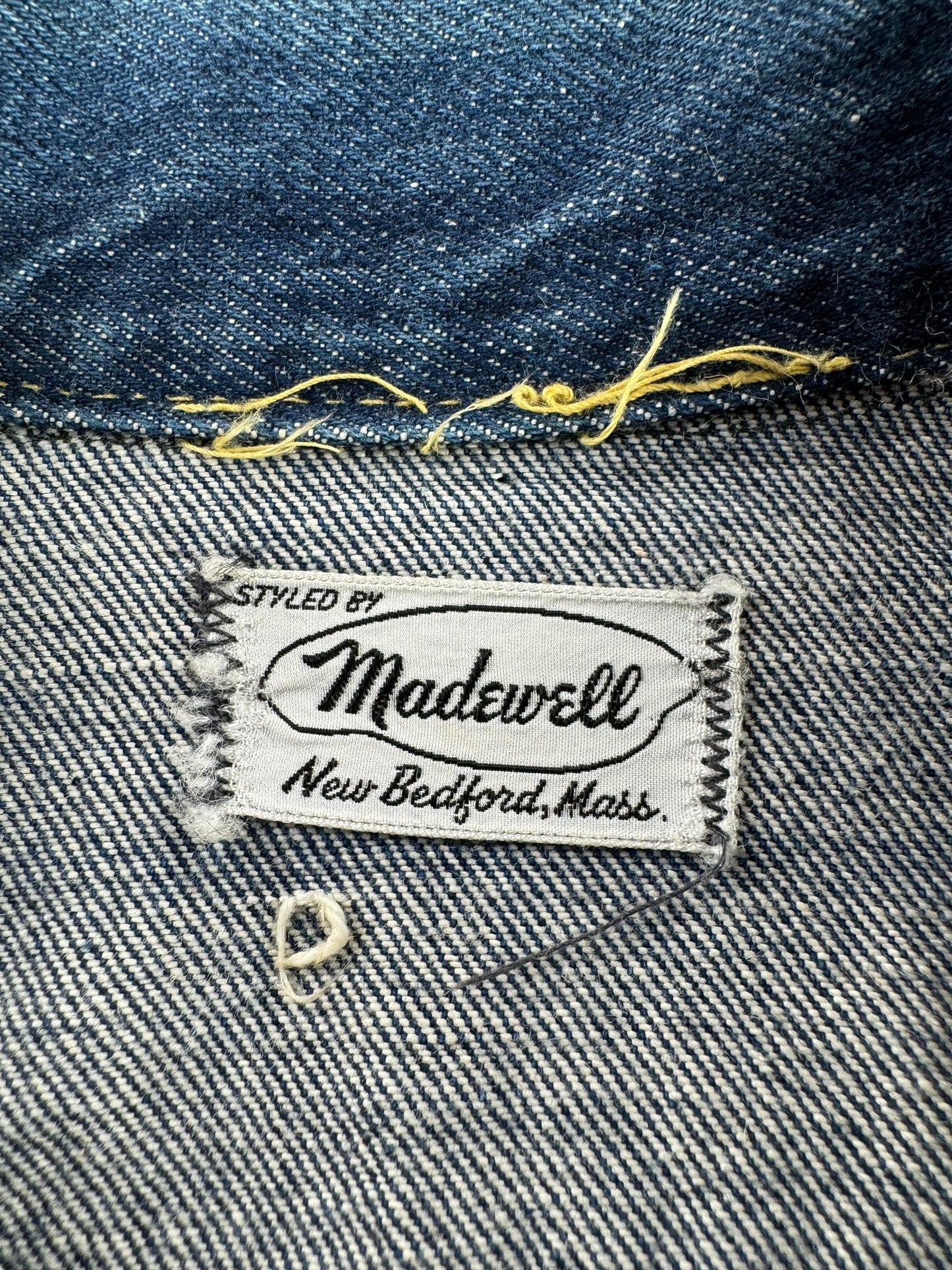Tag on Vintage Madewell Dark Selvedge Denim Jacket SZ L