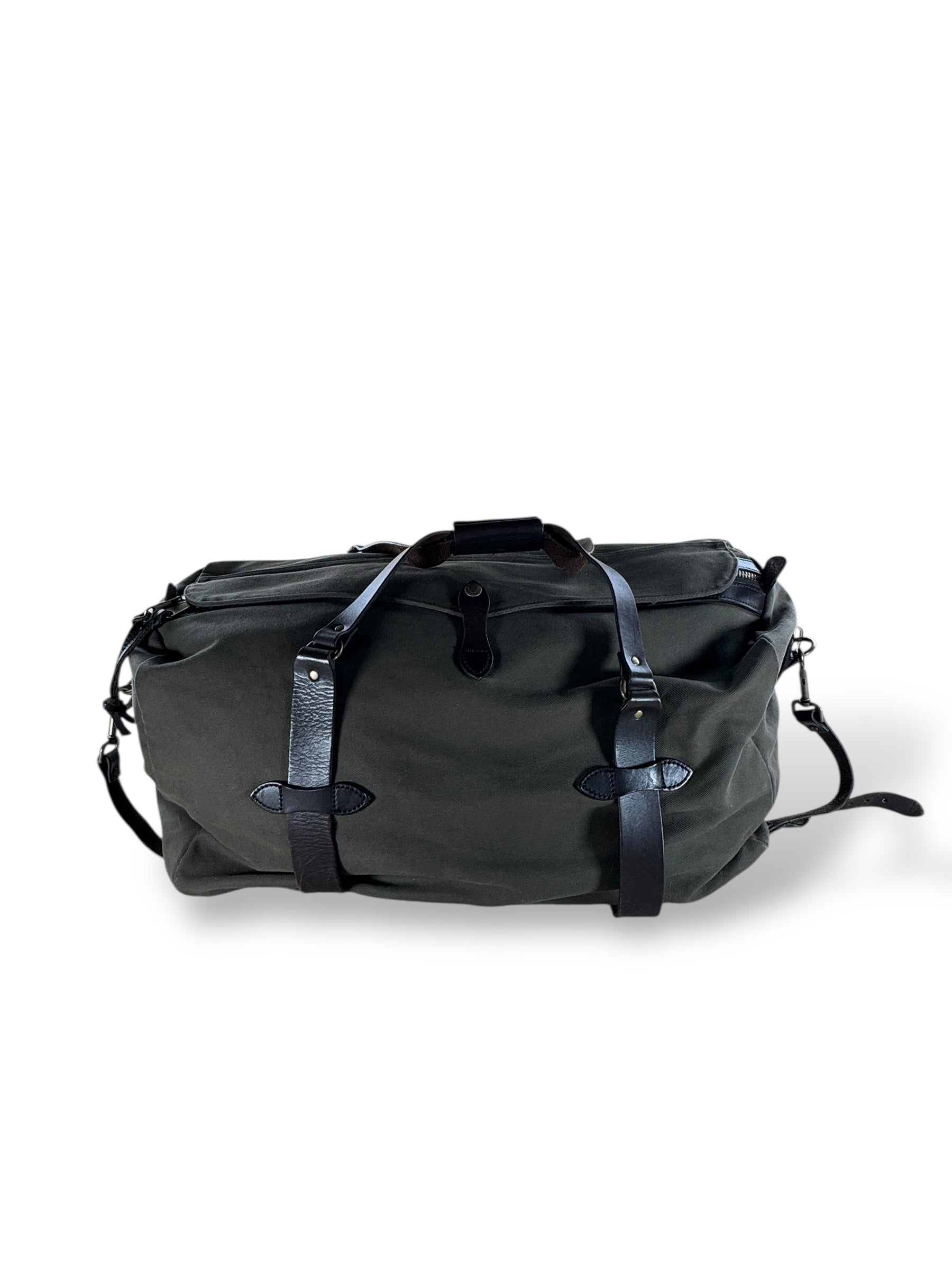 Front View of Filson Otter Green Rugged Twill Medium Duffle