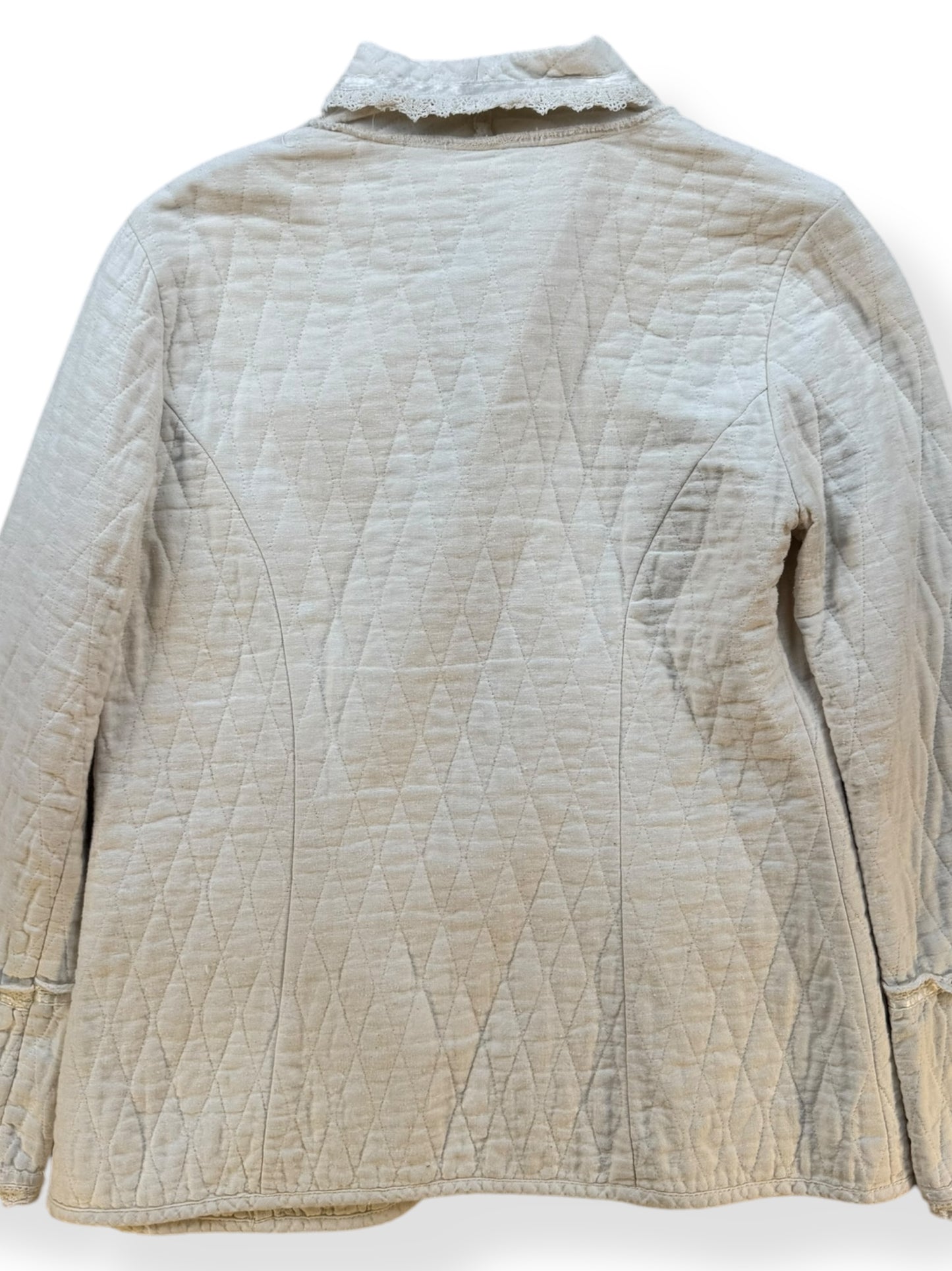 Back view of Vintage Jessica's Gunnies Quilted Jacket L