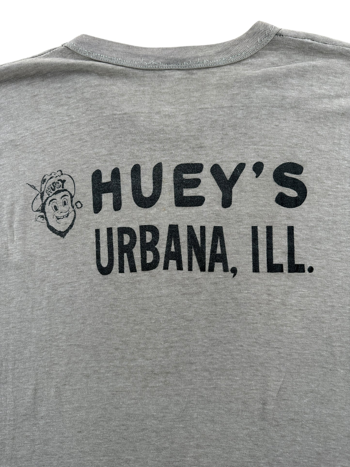 Back Graphic of Vintage Huey's Urbana Tee SZ M AS IS