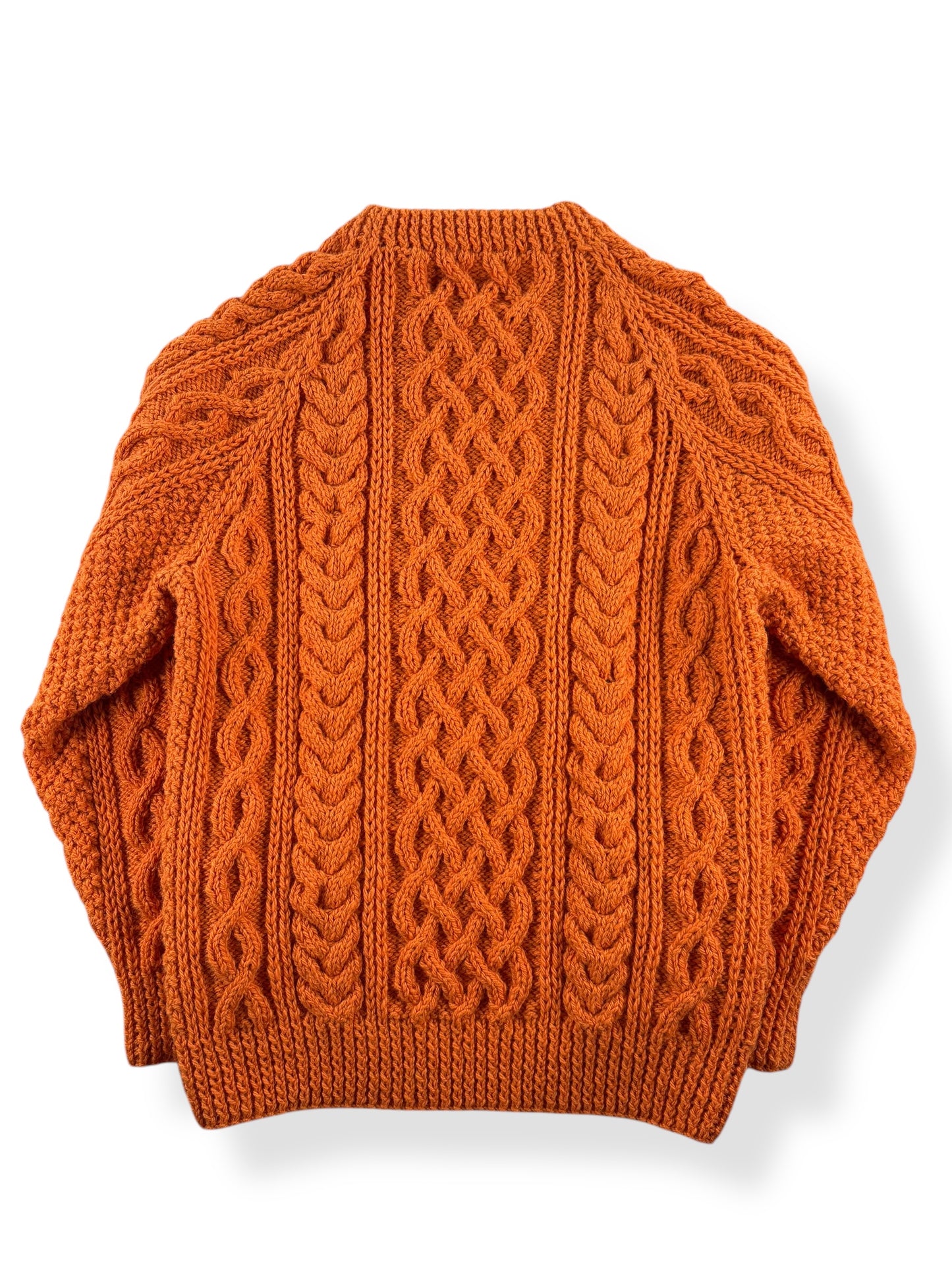 Back of Modern Filson Orange Fishermen's Sweater SZ XS