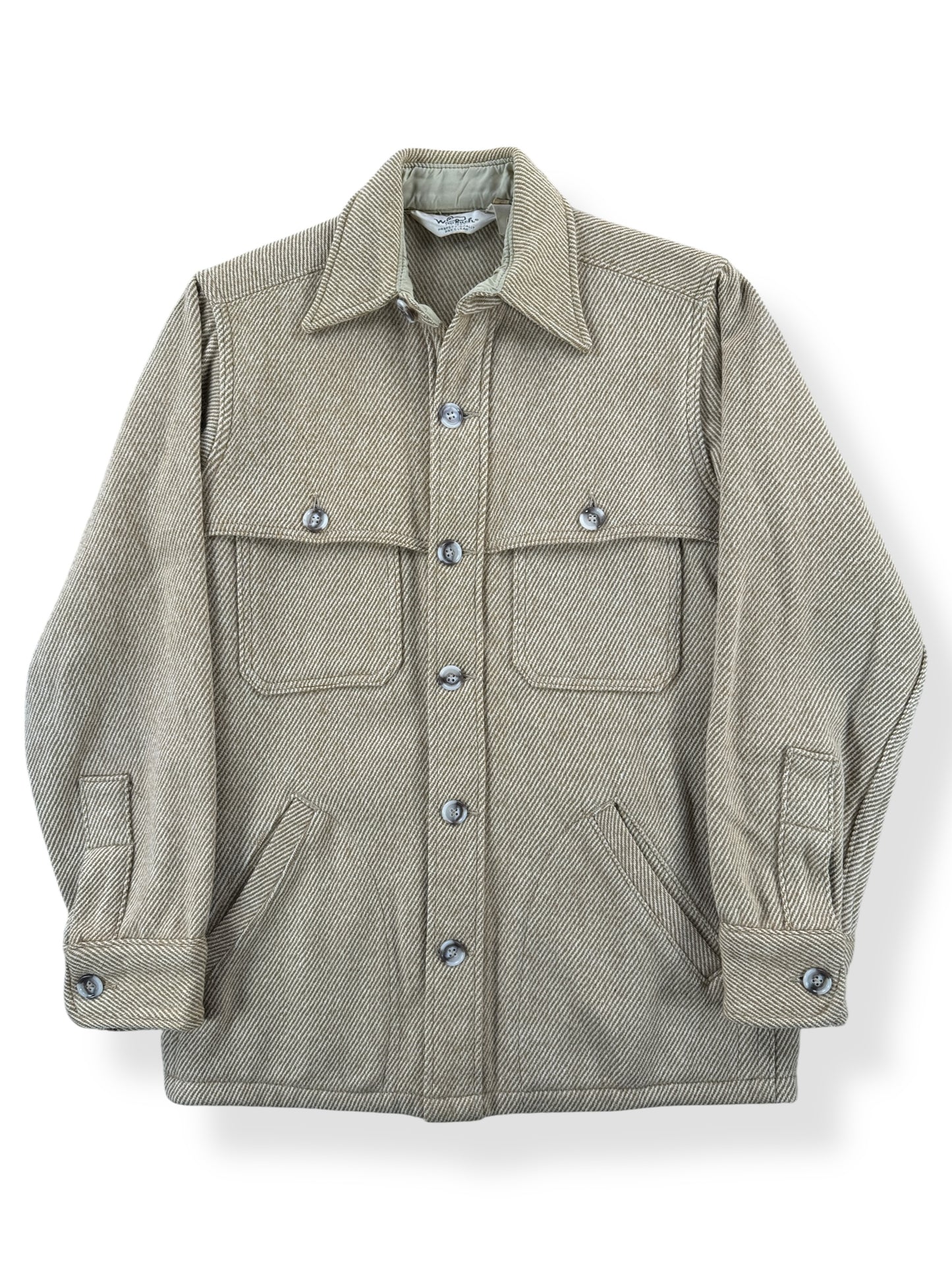 Front of Vintage Woolrich Halibut Cape Coat SZ S