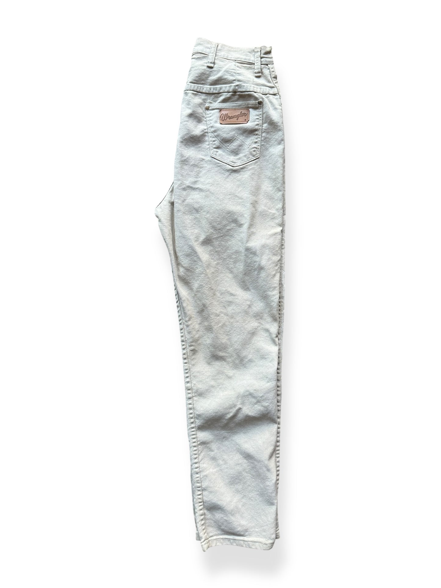 Unfolded Vintage Cream Colored Miss Wrangler Jeans W28