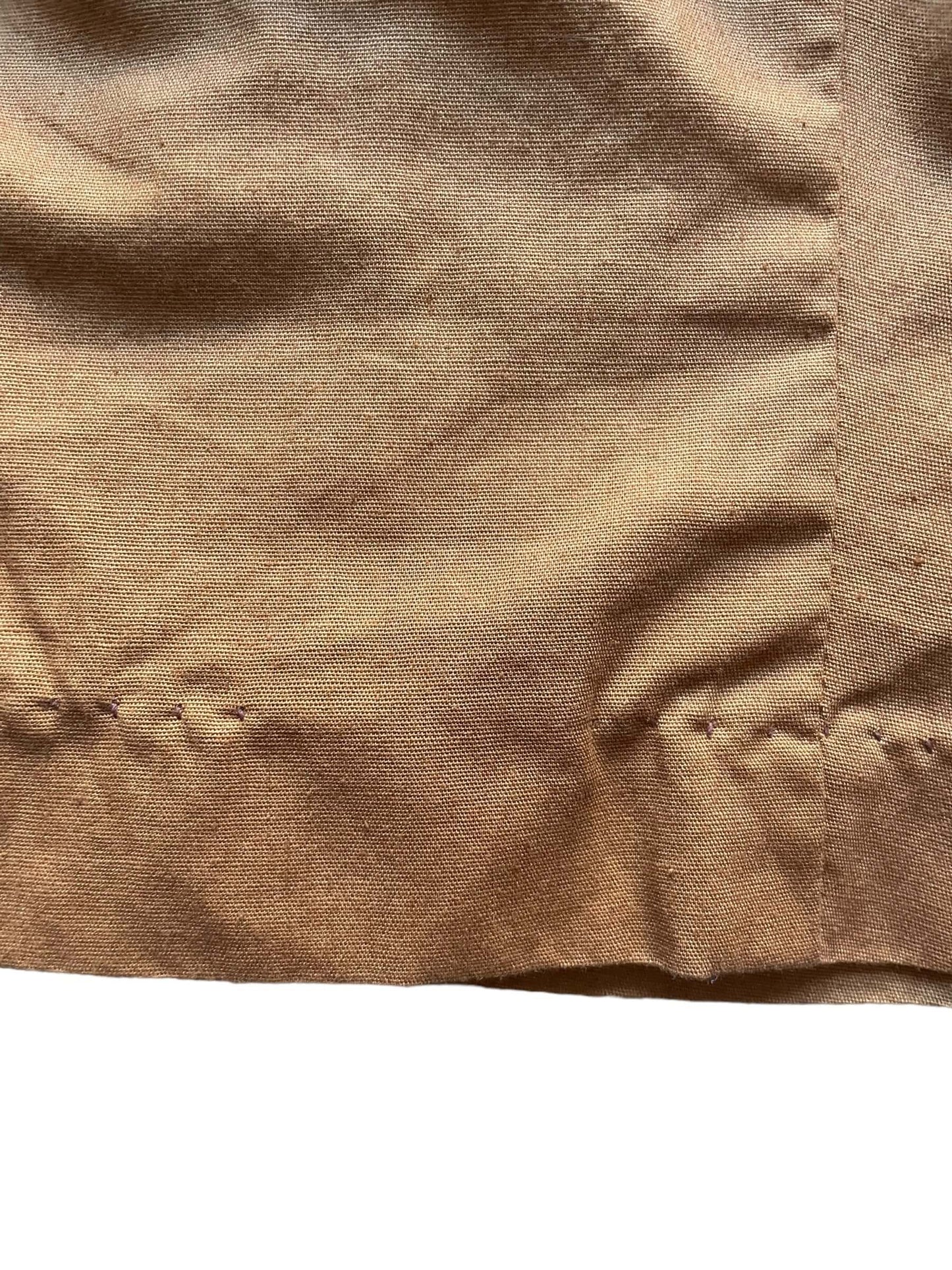 Hem view of 1960s Back Button Cropped Top M