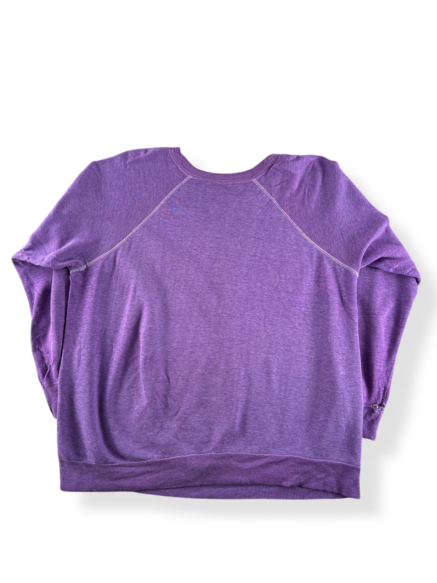 Back of Vintage Purple Blank Crewneck SZ XL