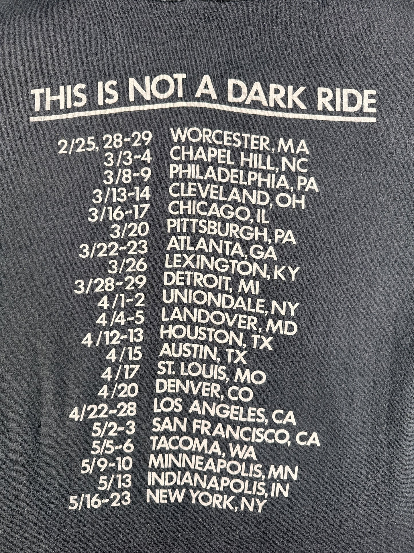 Back Graphic on 88 Springsteen Tour Tee SZ M