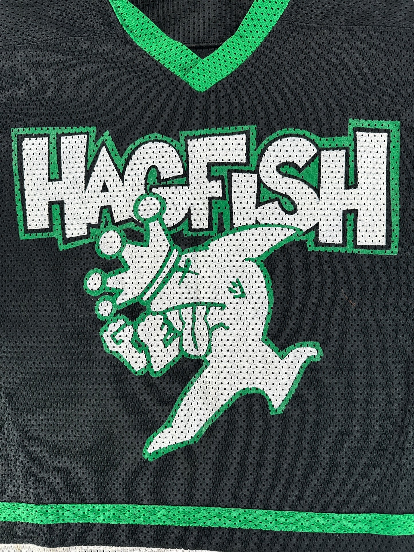 Front Graphic on Vintage 1990s Era Hagfish Band Hockey Jersey SZ L