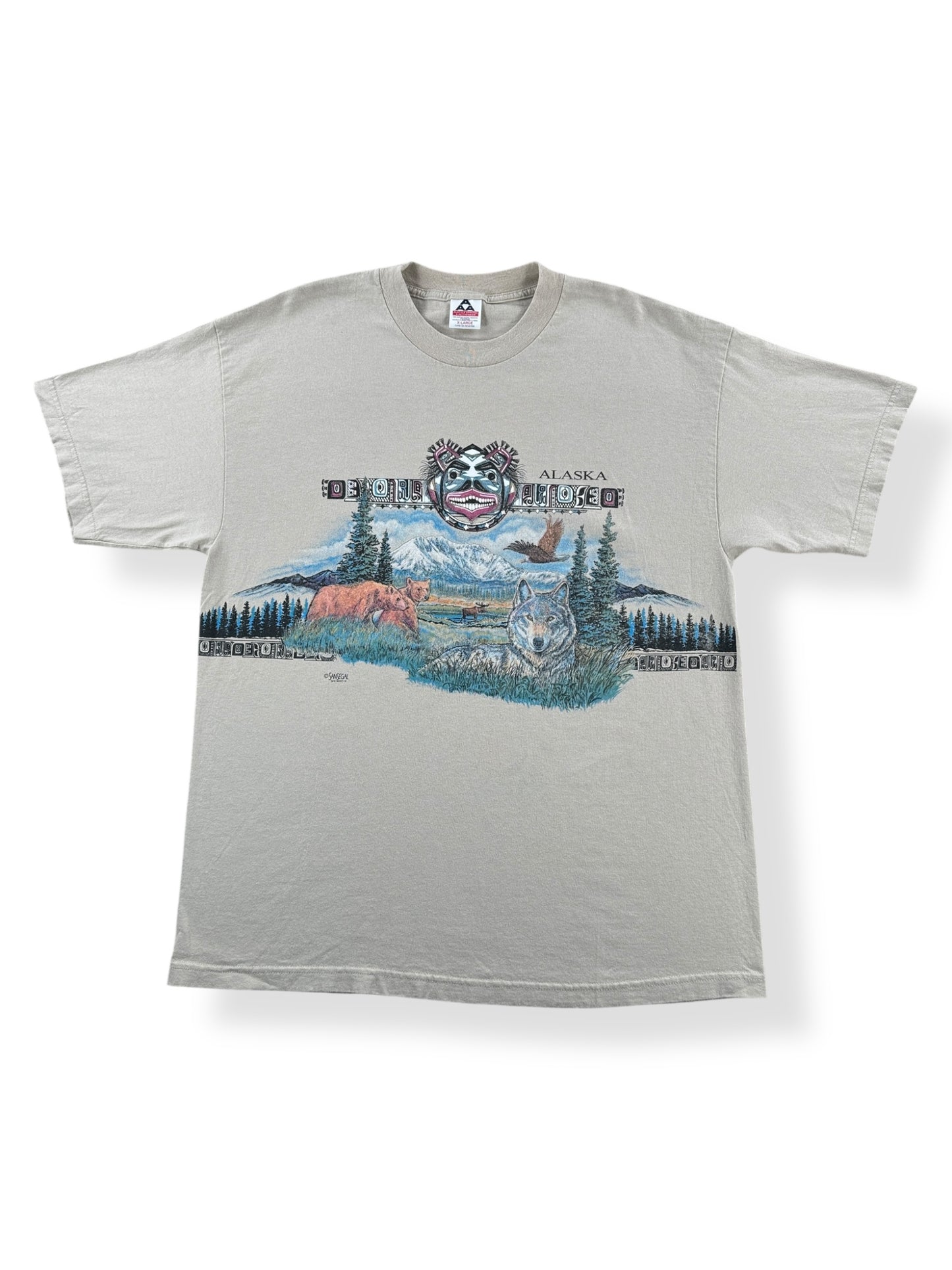 Front of Vintage Alaskan Landscape Tee SZ XL