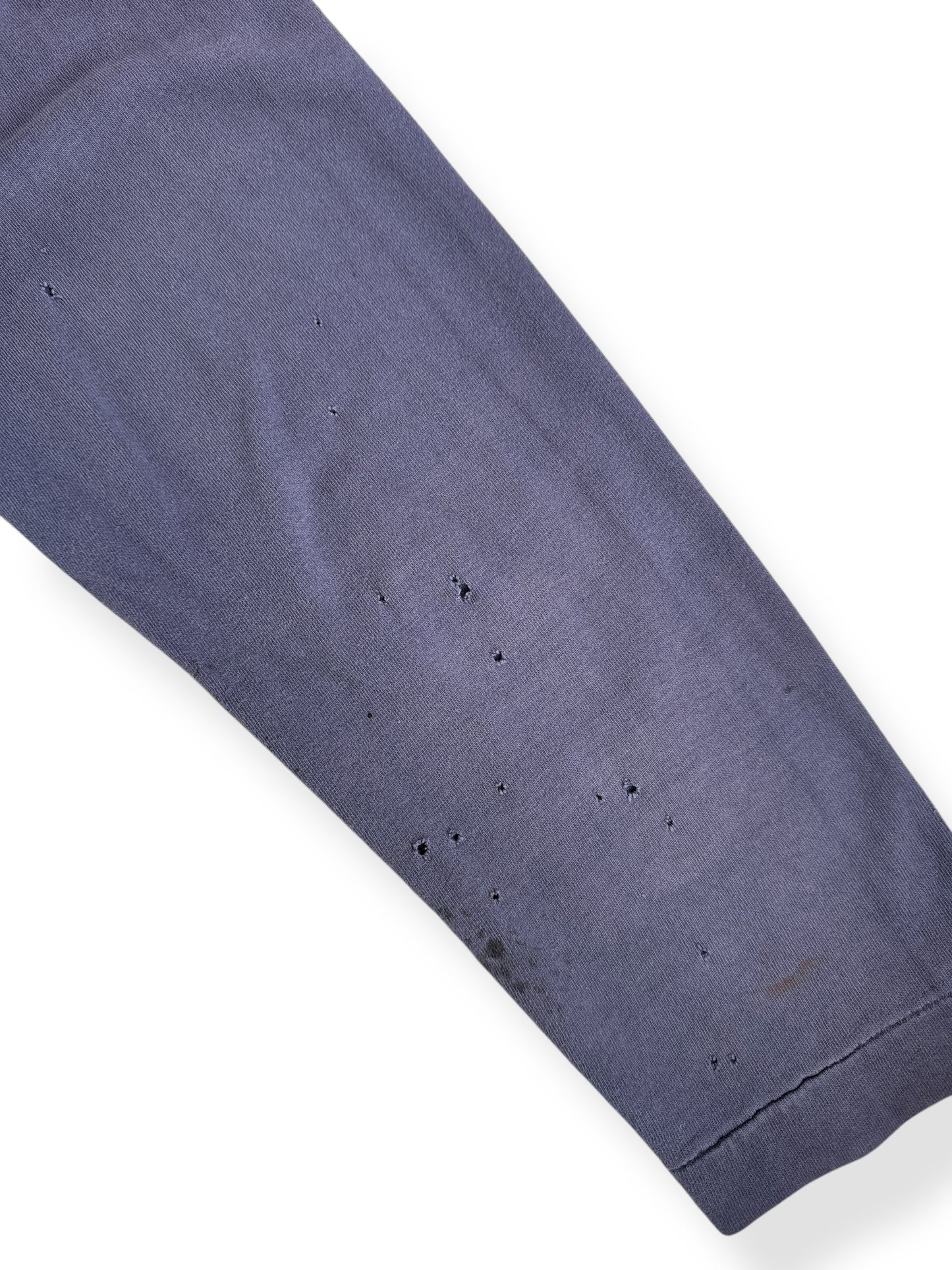 Holes on Sleeve of Modern Dehen Blue Long Sleeve Tee SZ L