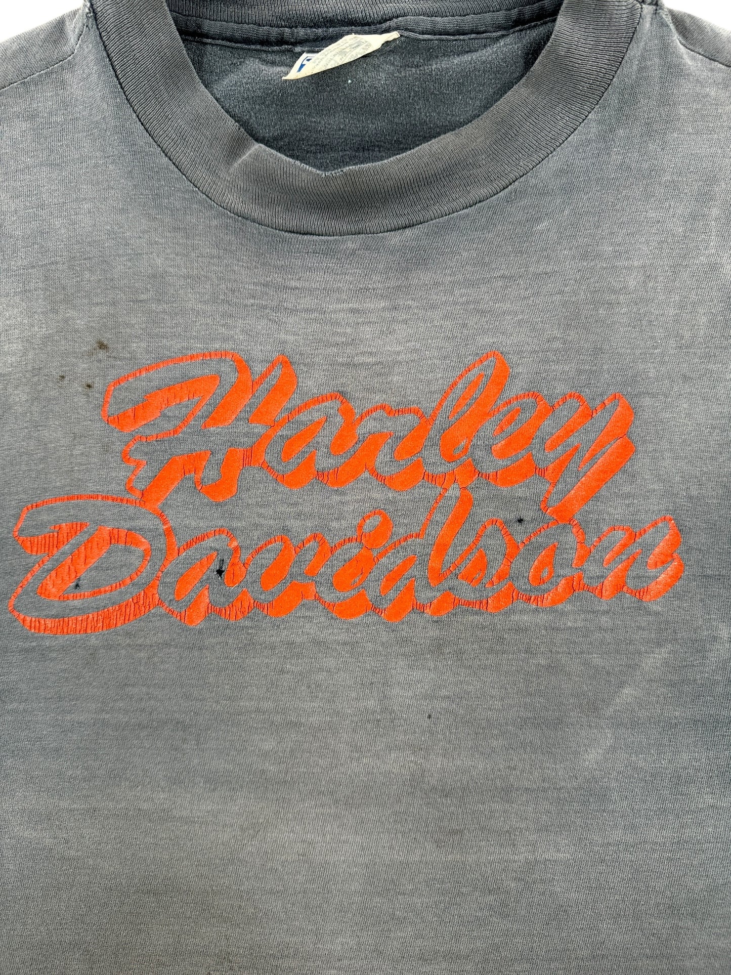 Front Graphic of Vintage Insanely Faded Harley Davidson New Mexico Cutoff Tee SZ M