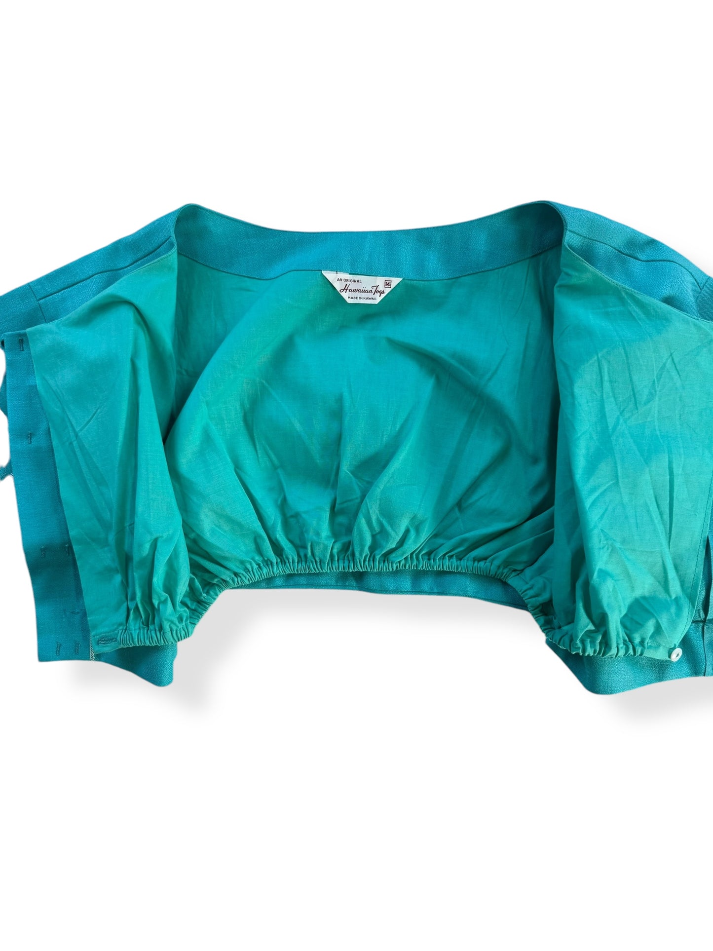 Open View of top of 1960s Hawaiian Togs Two-Piece Pant Set M