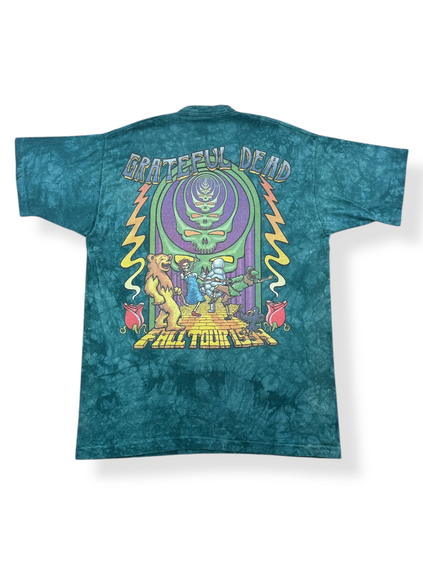 Back of Vintage 1994 Liquid Blue Follow The Golden Road Grateful Dead Tour Tee SZ L