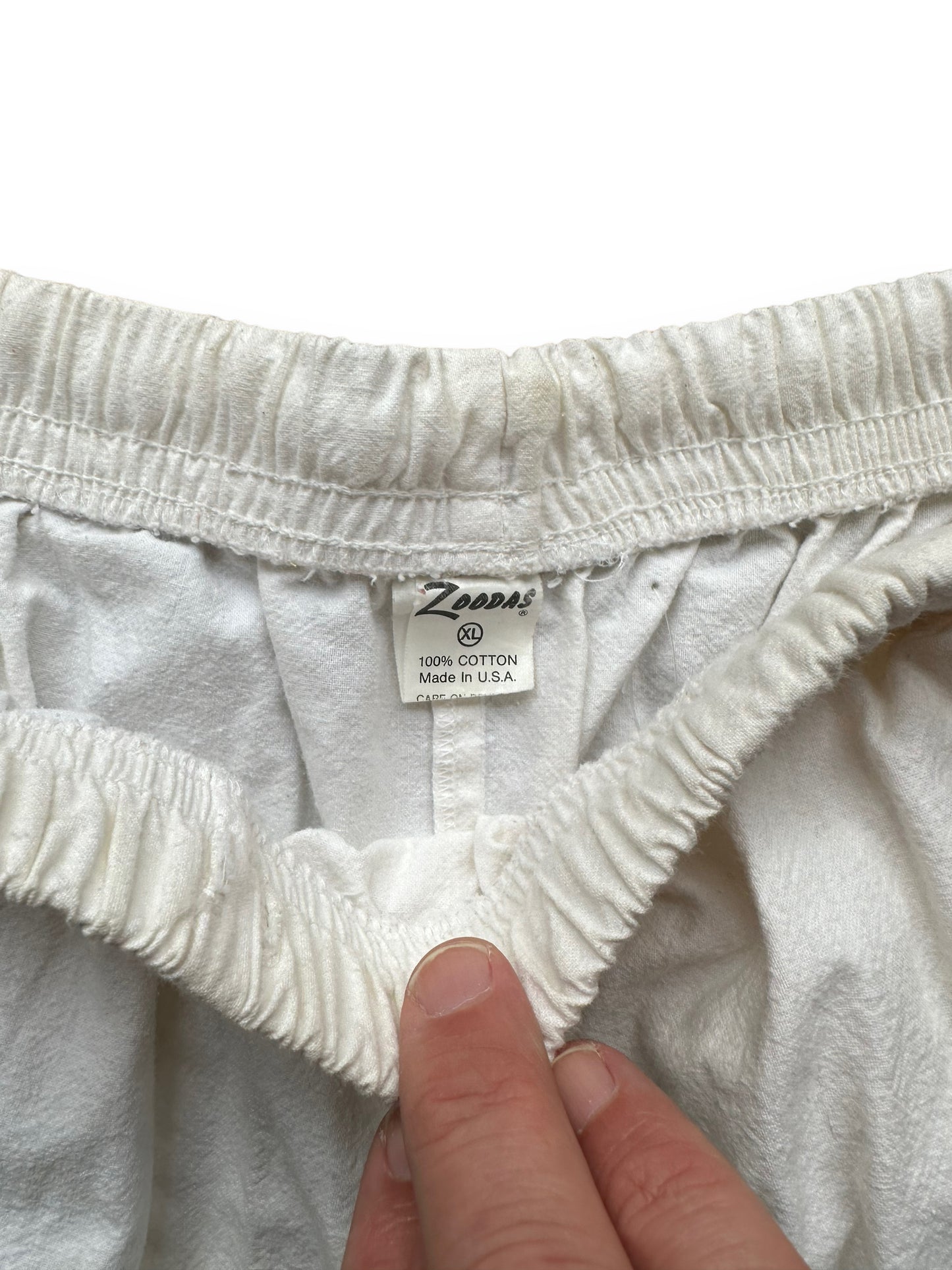 Tag View of Vintage Old Milwaukee Beer Shorts SZ XL | Barn Owl Vintage Goods | Vintage Clothing Seattle