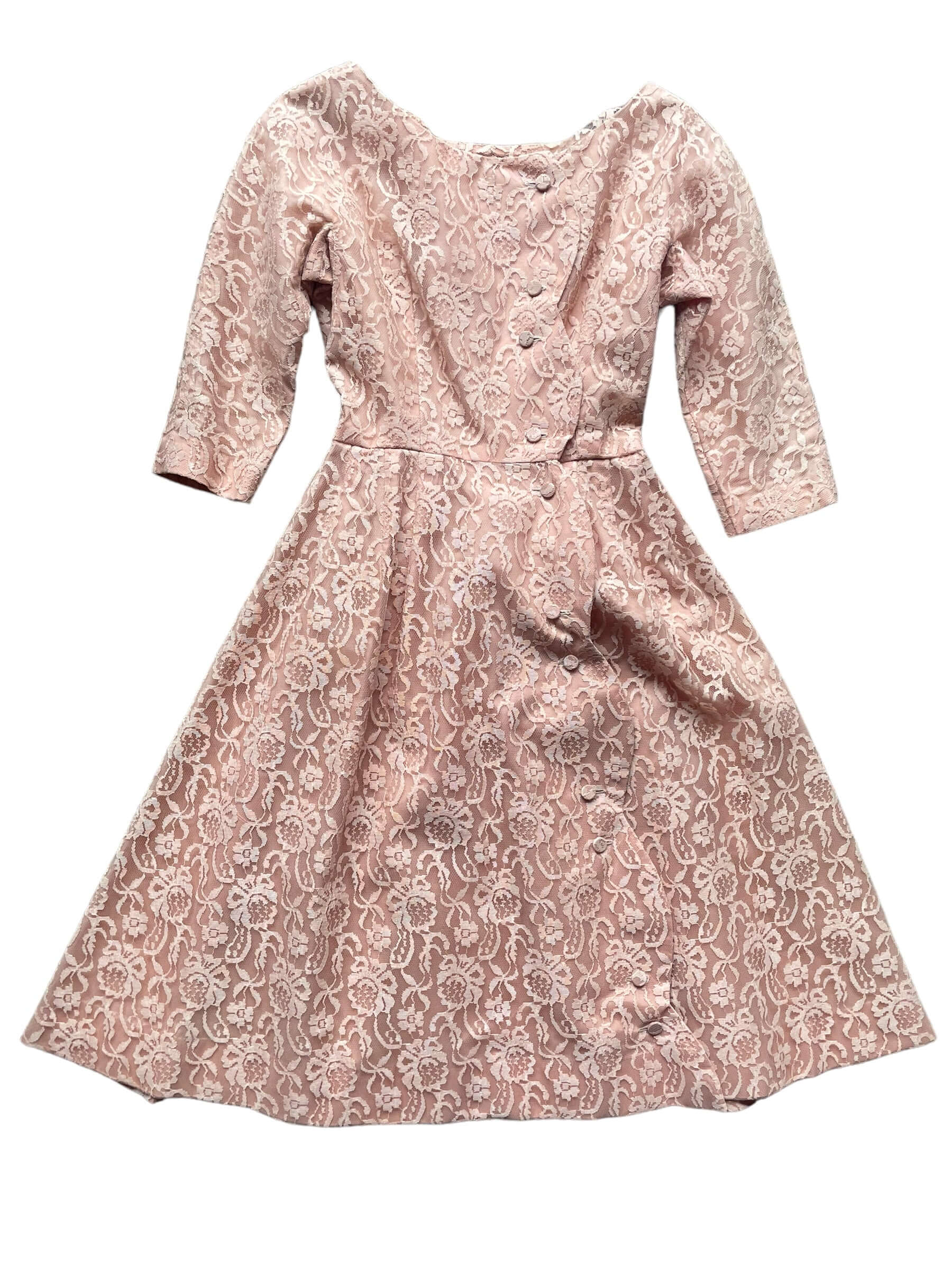 Vintage 1950s Handmade Pink Lace Formal Dress The Barn Owl Vintage Goods Vintage 1950s Handmade Pink Lace Formal Dress The Barn Owl Vintage Goods