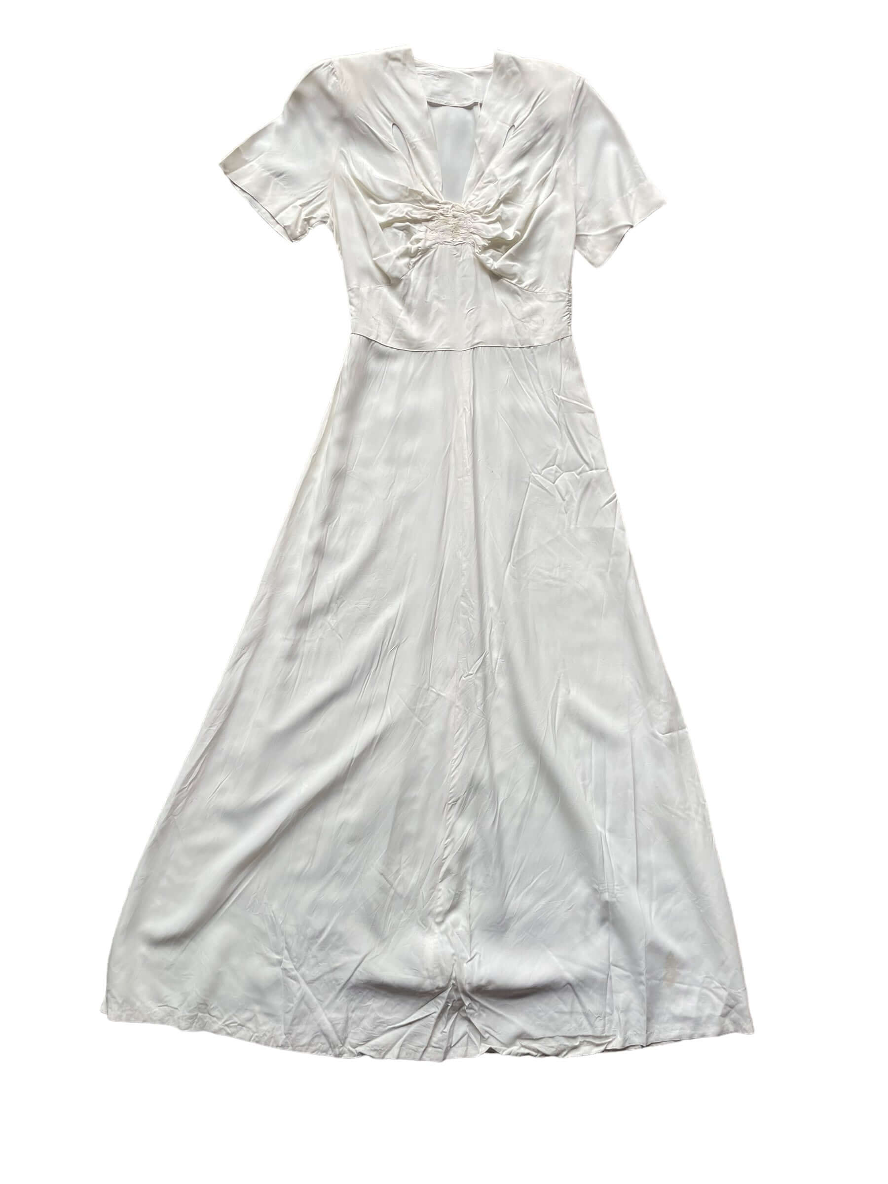 Vintage 1930s Rayon Wedding Dress The Barn Owl Vintage Goods Vintage 1930s Rayon Wedding Dress The Barn Owl Vintage Goods