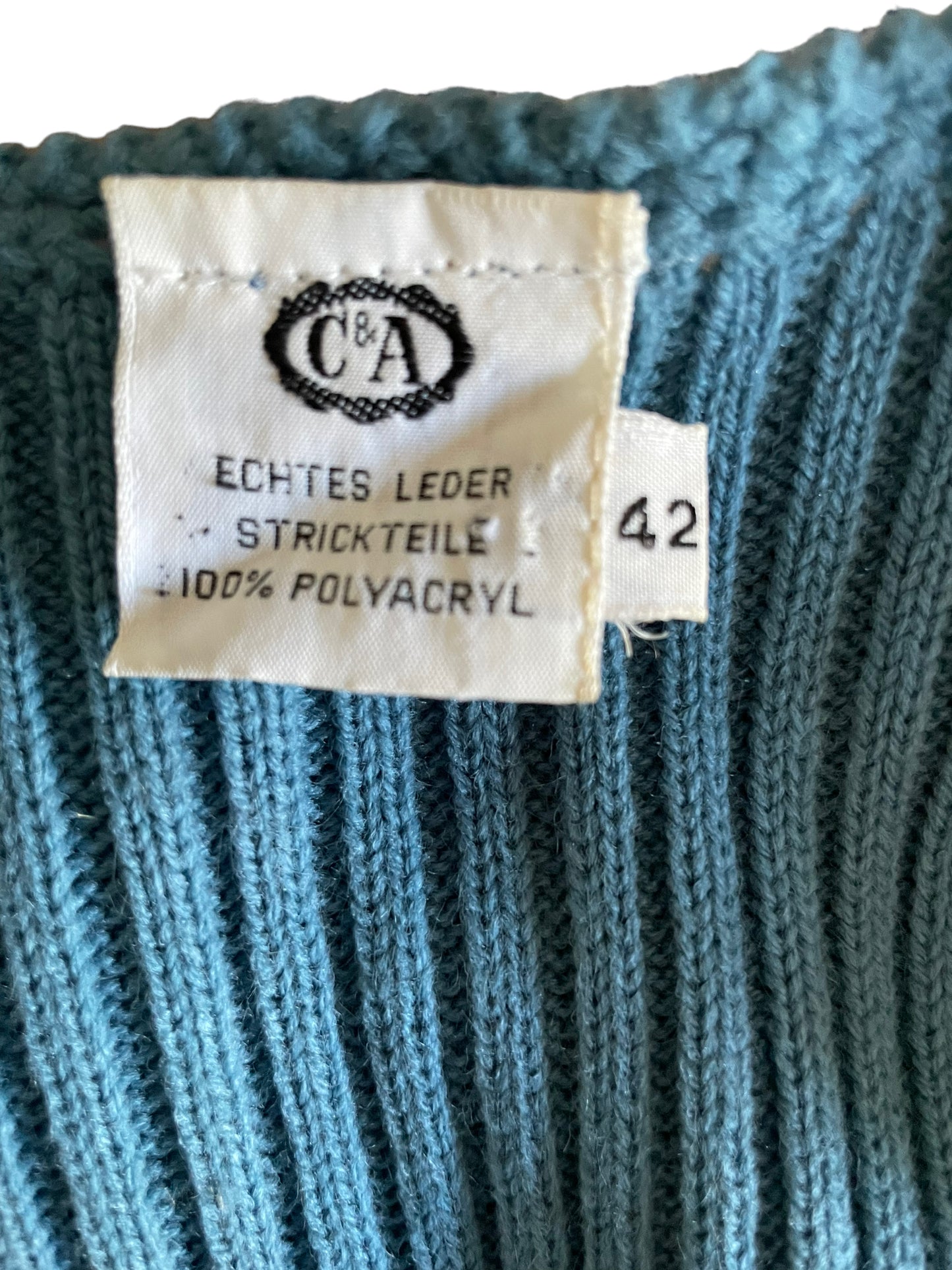 Tag view of Vintage 1970s Suede Sweater Vest | Seattle True Vintage | Ladies Sweaters and Tops