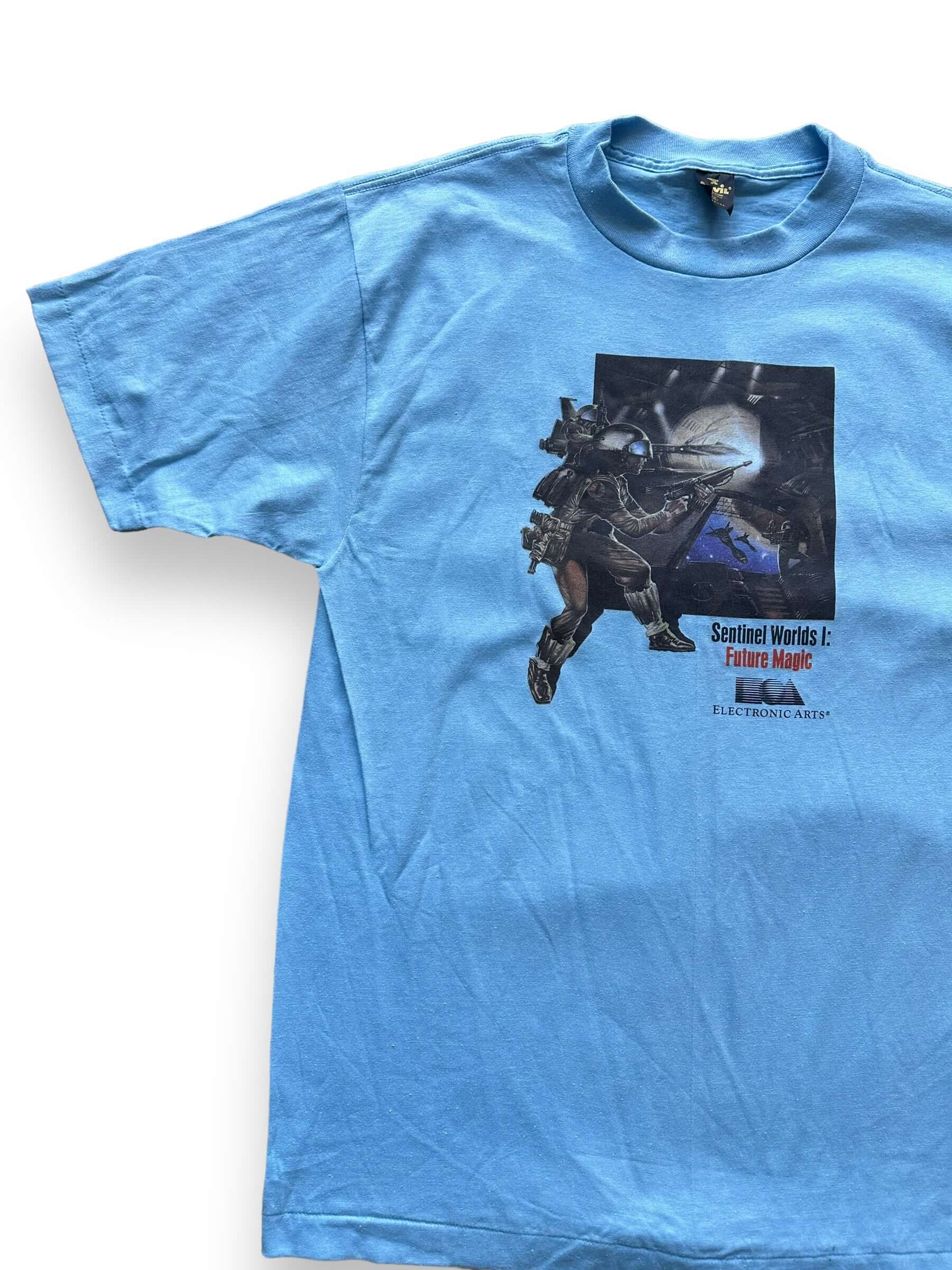 front right of Vintage Electronic Arts Sentinel Worlds Tee SZ L