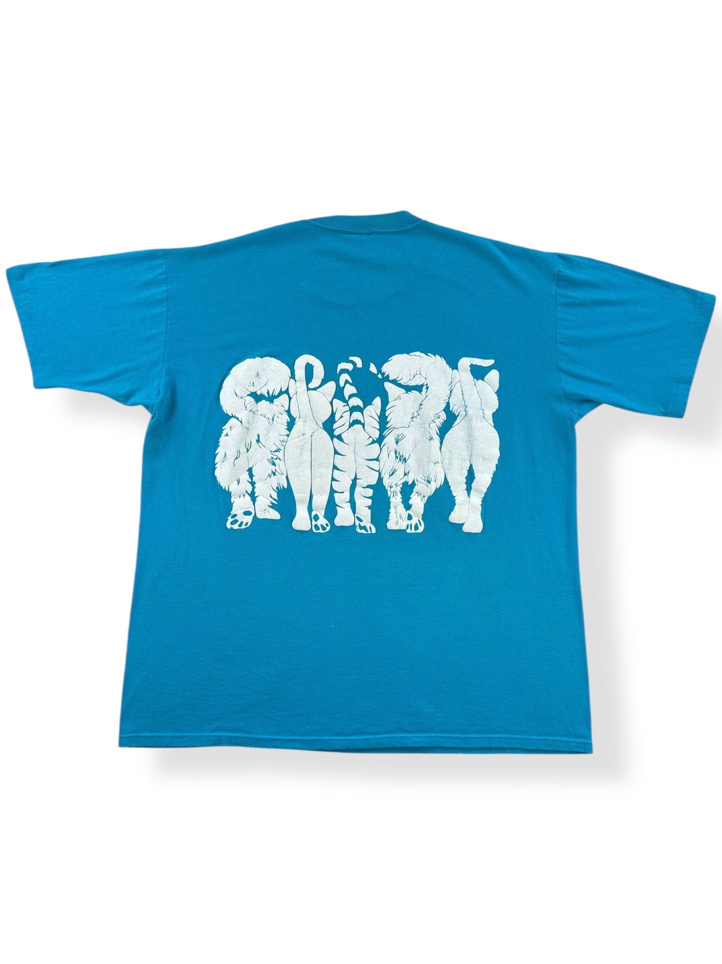 Back of Vintage Two Sided Cat Tee SZ XL