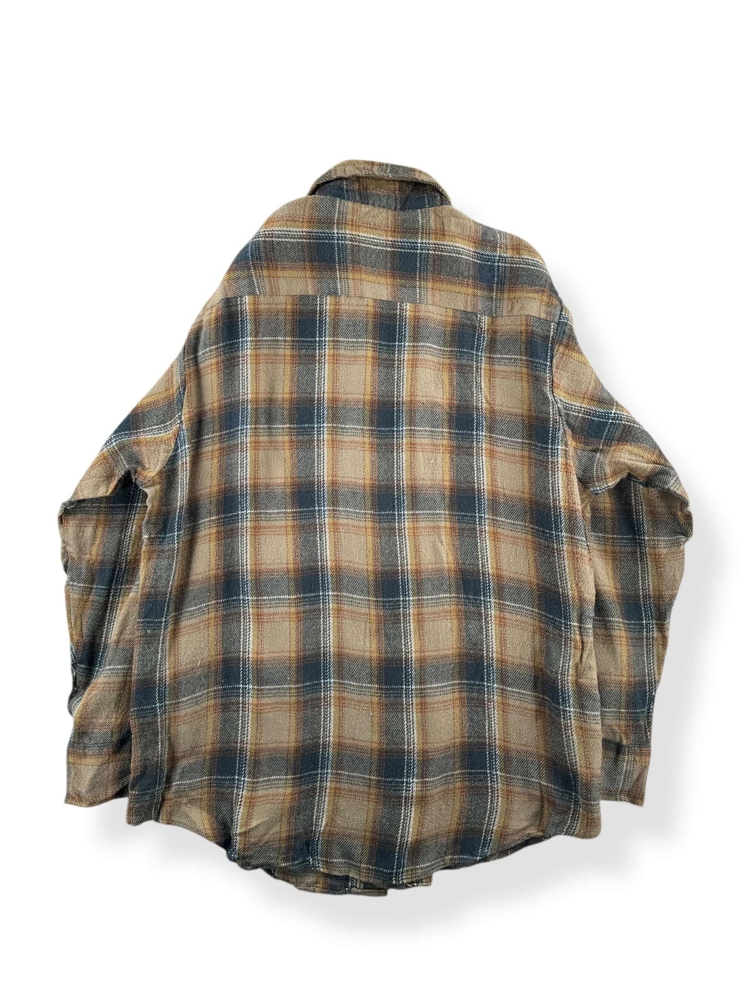 Back of Vintage Sears Acrylic Flannel SZ L