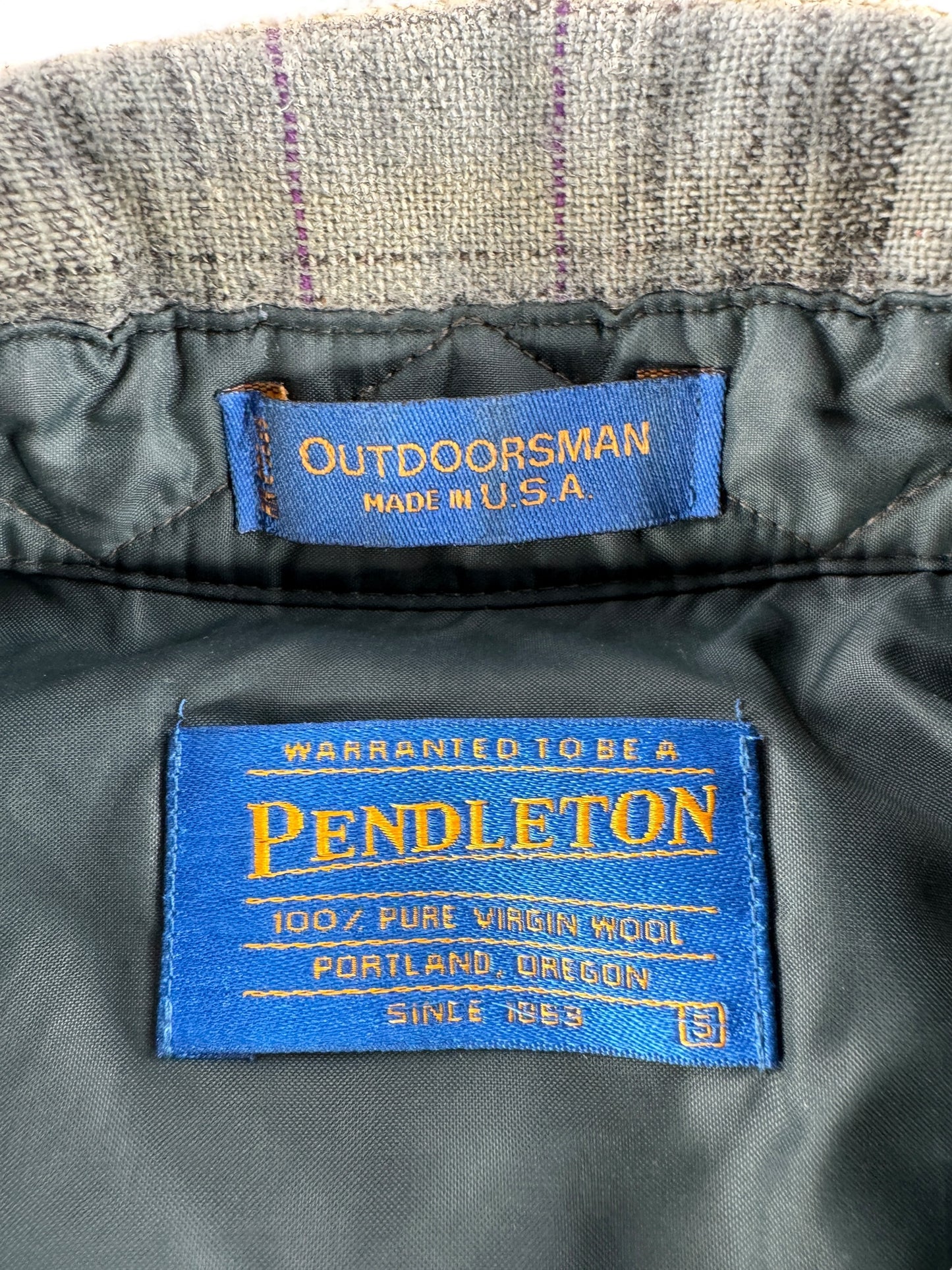 Tag on Vintage Pendleton Outdoorsman Flannel SZ S