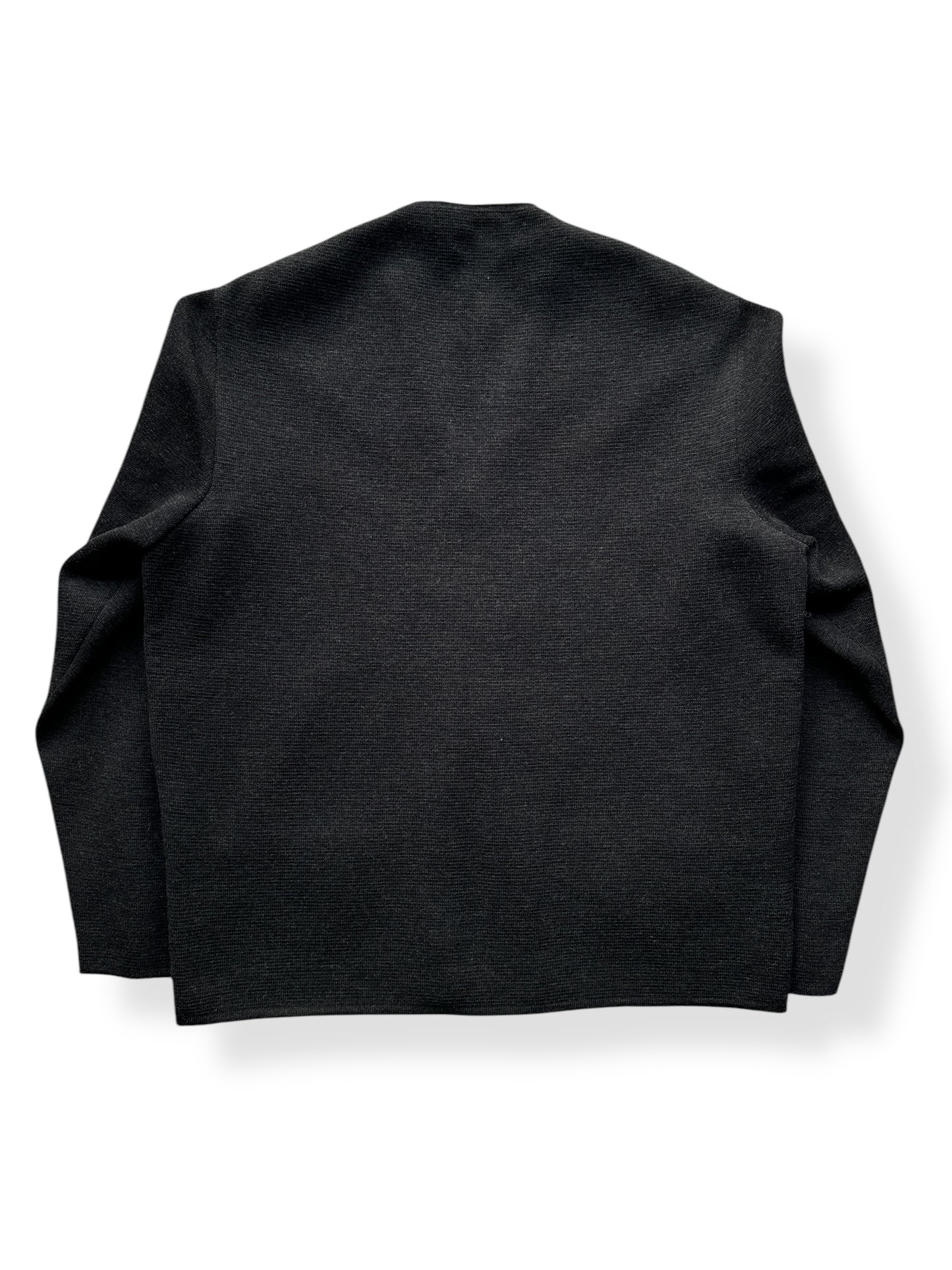 Back of Vintage Beltex Merino Wool/Suede Pullover SZ L