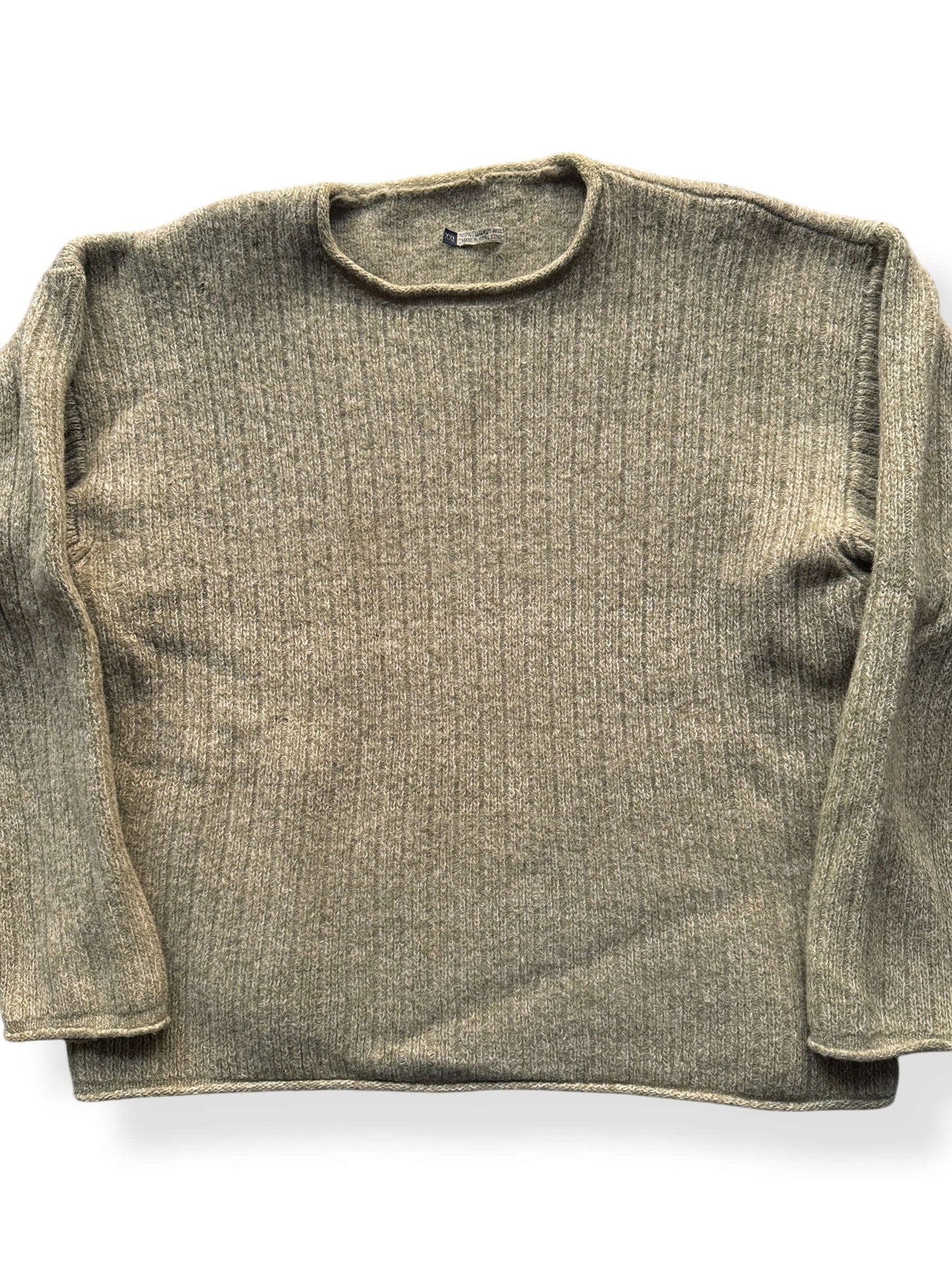 Front Close Up of Shetland Wool Sweater SZ L