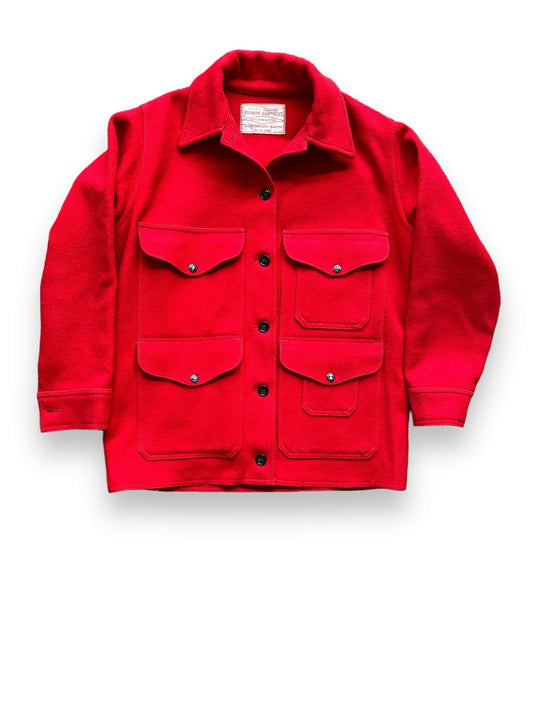 Front View of Vintage Union Made Filson Scarlet Cruiser SZ 40 | Vintage Filson Seattle Workwear | Vintage Workwear Seattle