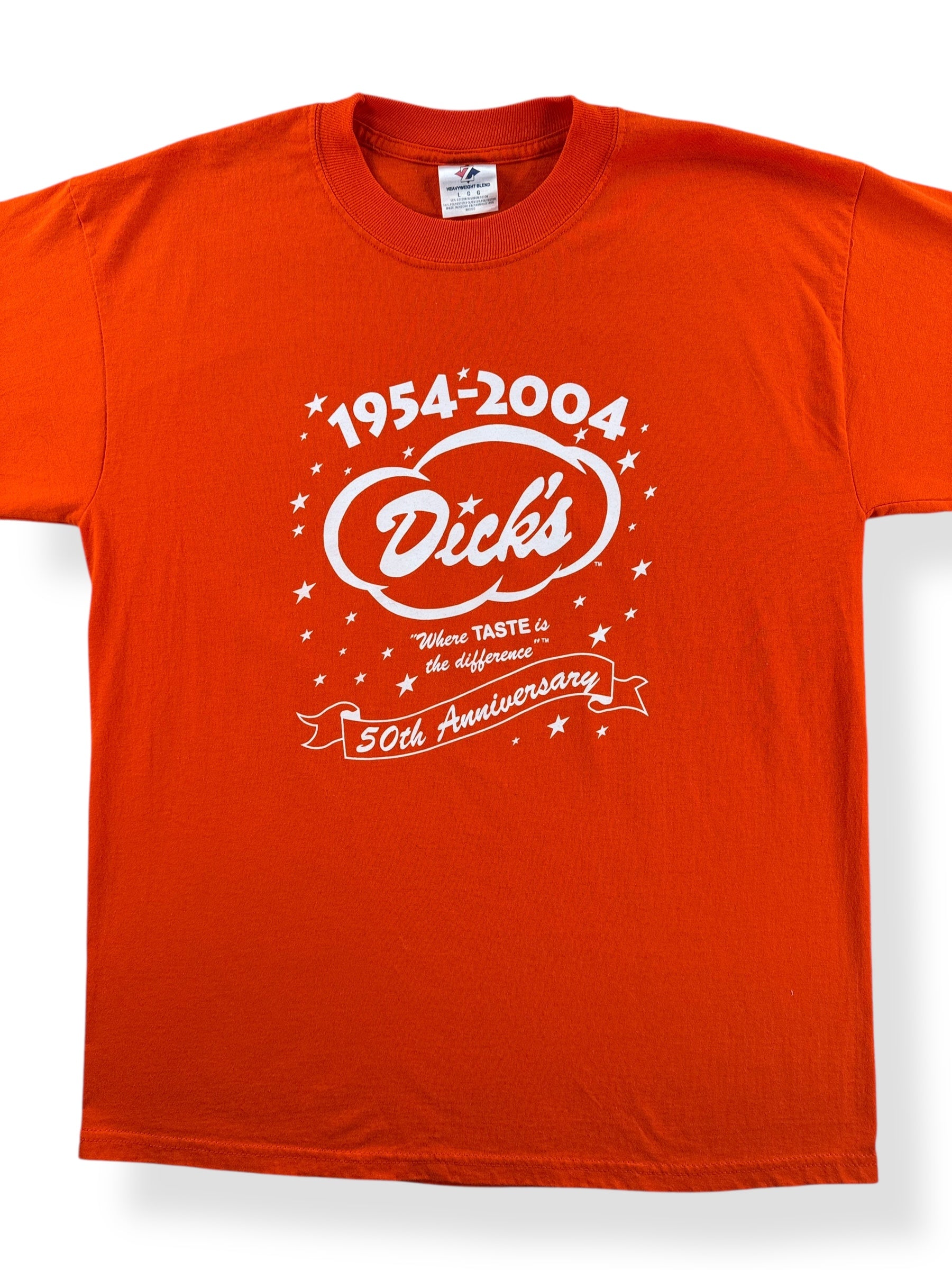 Front Close Up of Vintage Dick's 50th Anniversary Tee SZ L